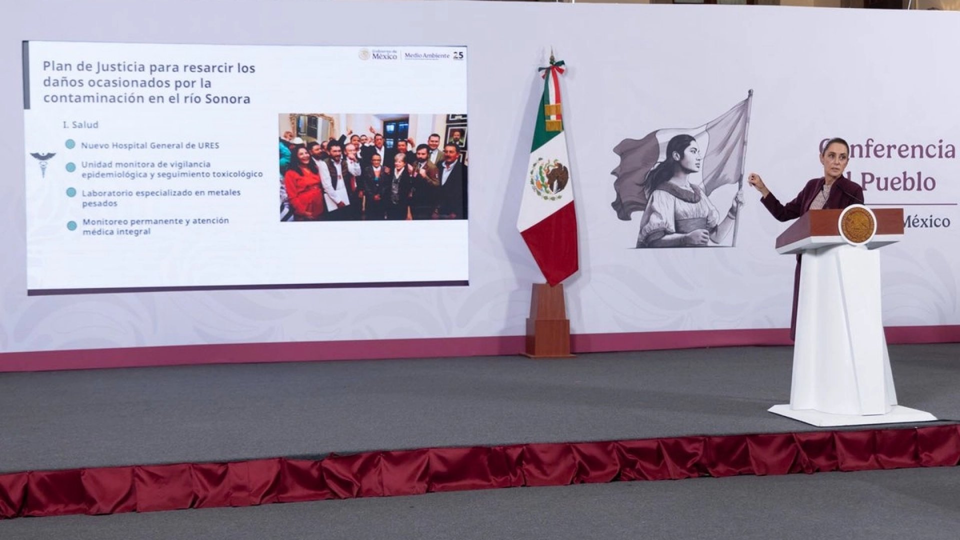 Sheinbaum urge a Grupo México a liquidar adeudo por derrame en río Sonora