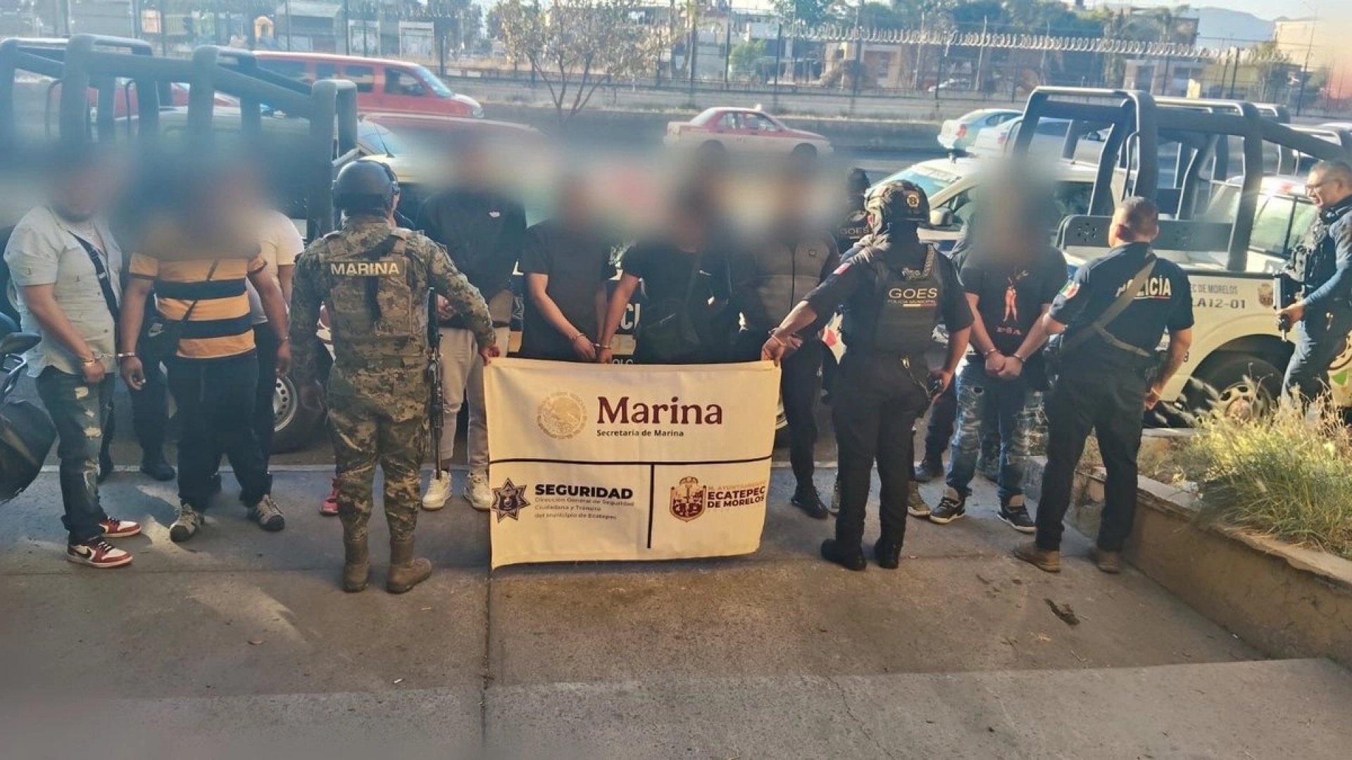 Detienen en Ecatepec a 10 personas que se hacían pasar por policías de investigación para extorsionar