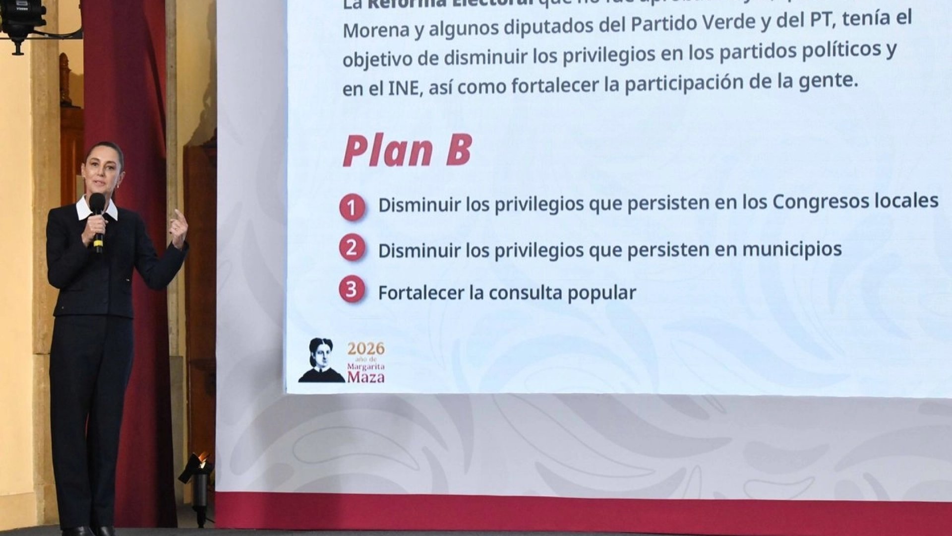 Reforma electoral seguirá con Plan B enfocado en austeridad: Sheinbaum