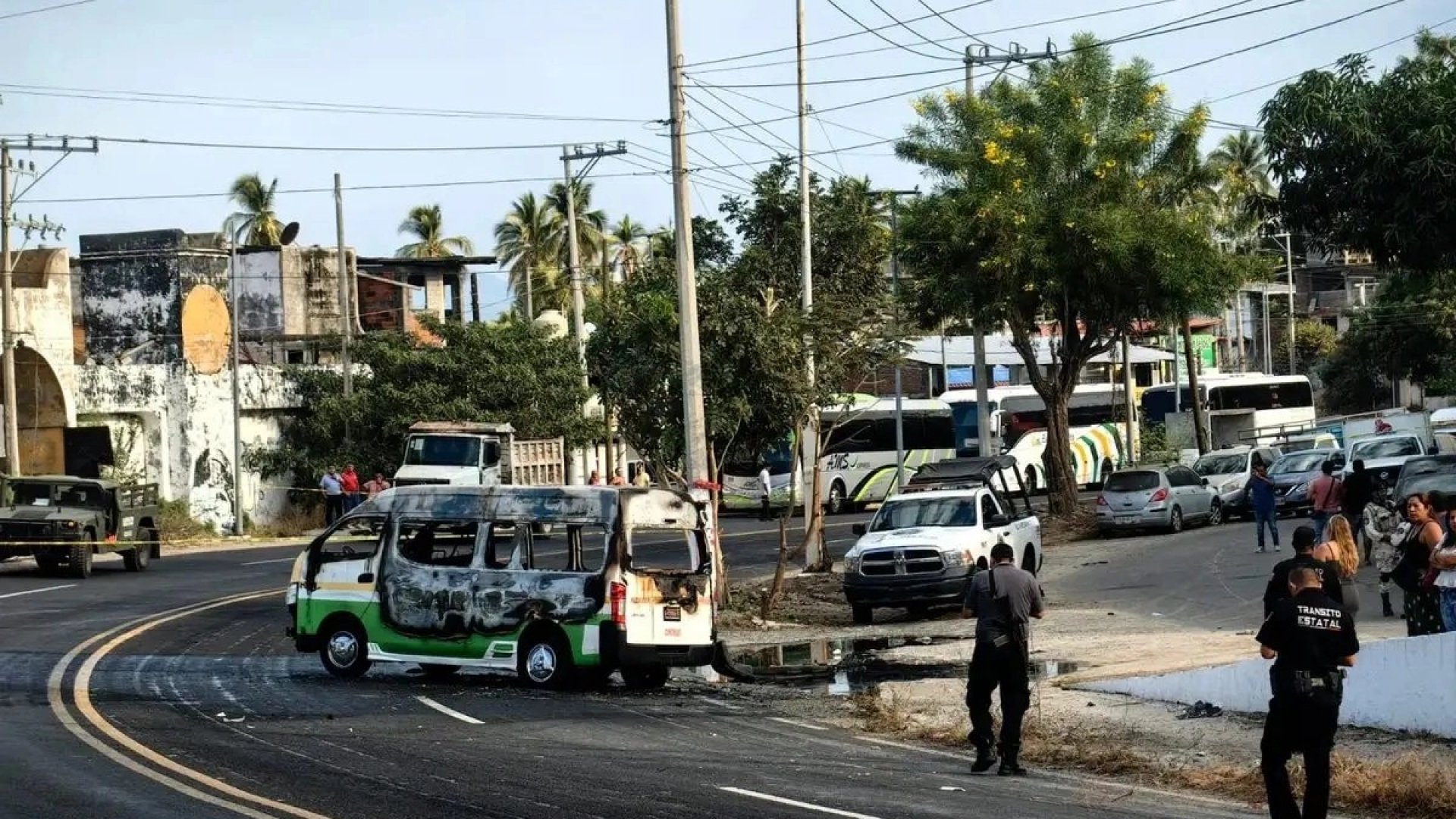 Detienen a cinco implicados en ataque a transporte público en Acapulco que dejó un muerto