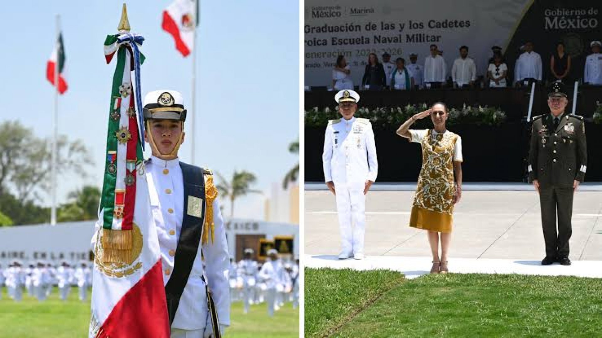 Sheinbaum encabeza graduación de nuevos guardiamarinas de la Heroica Escuela Naval Militar