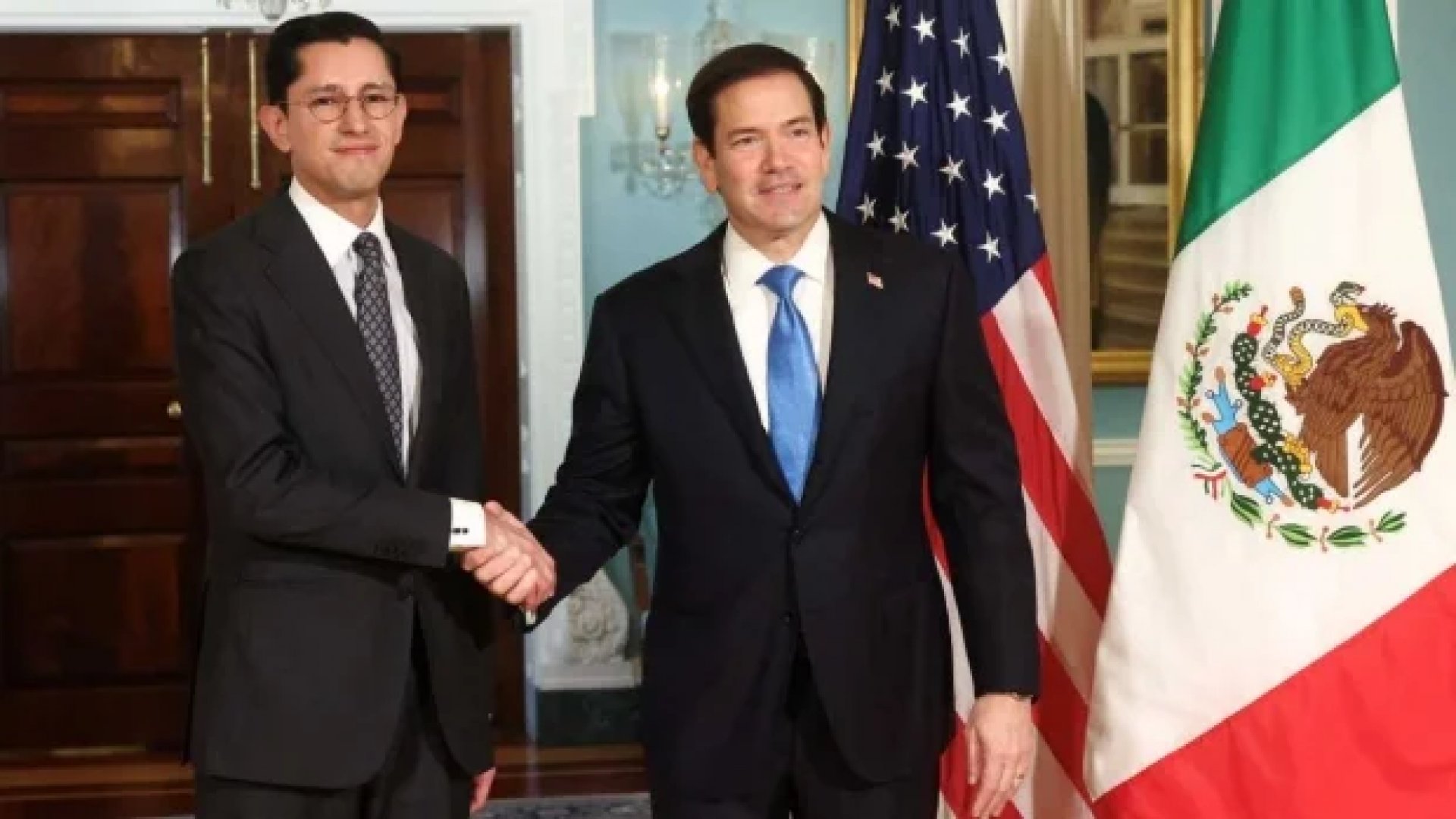 Velasco y Marco Rubio abordan migración y combate al fentanilo en Washington