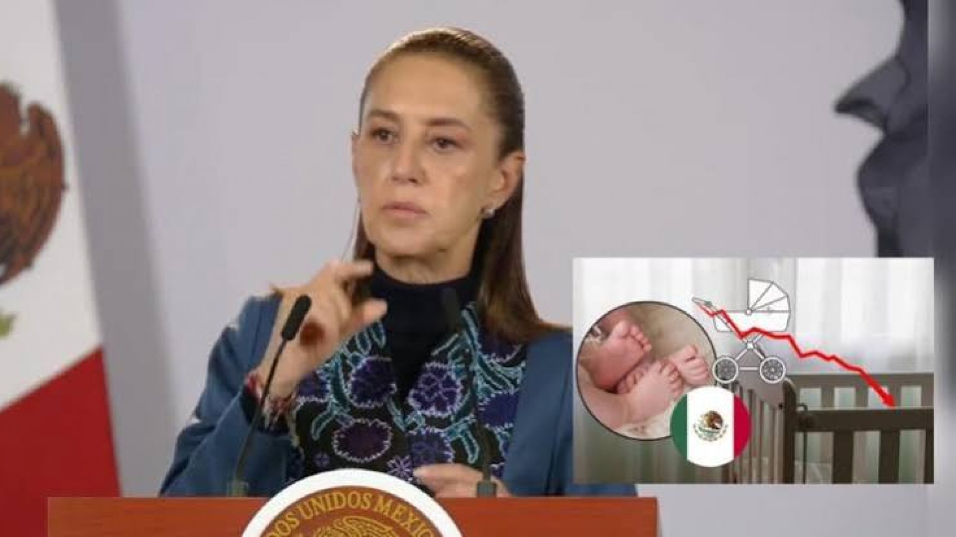 Sheinbaum pide estudiar las causas de la baja natalidad en México