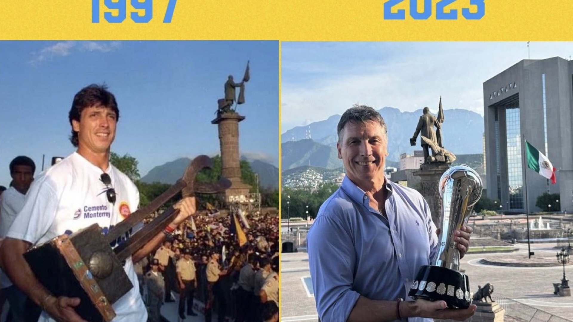 Recrea Siboldi icónica foto en la Macroplaza 