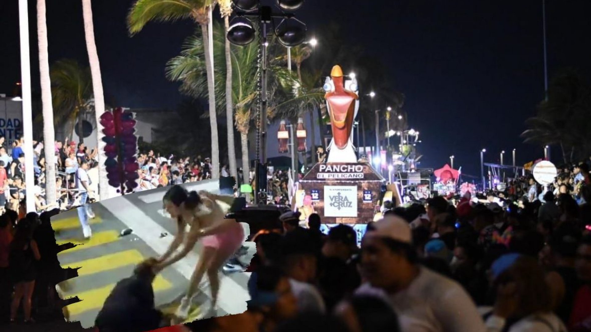 VIDEO: dos riñas durante el Carnaval de Veracruz 2023