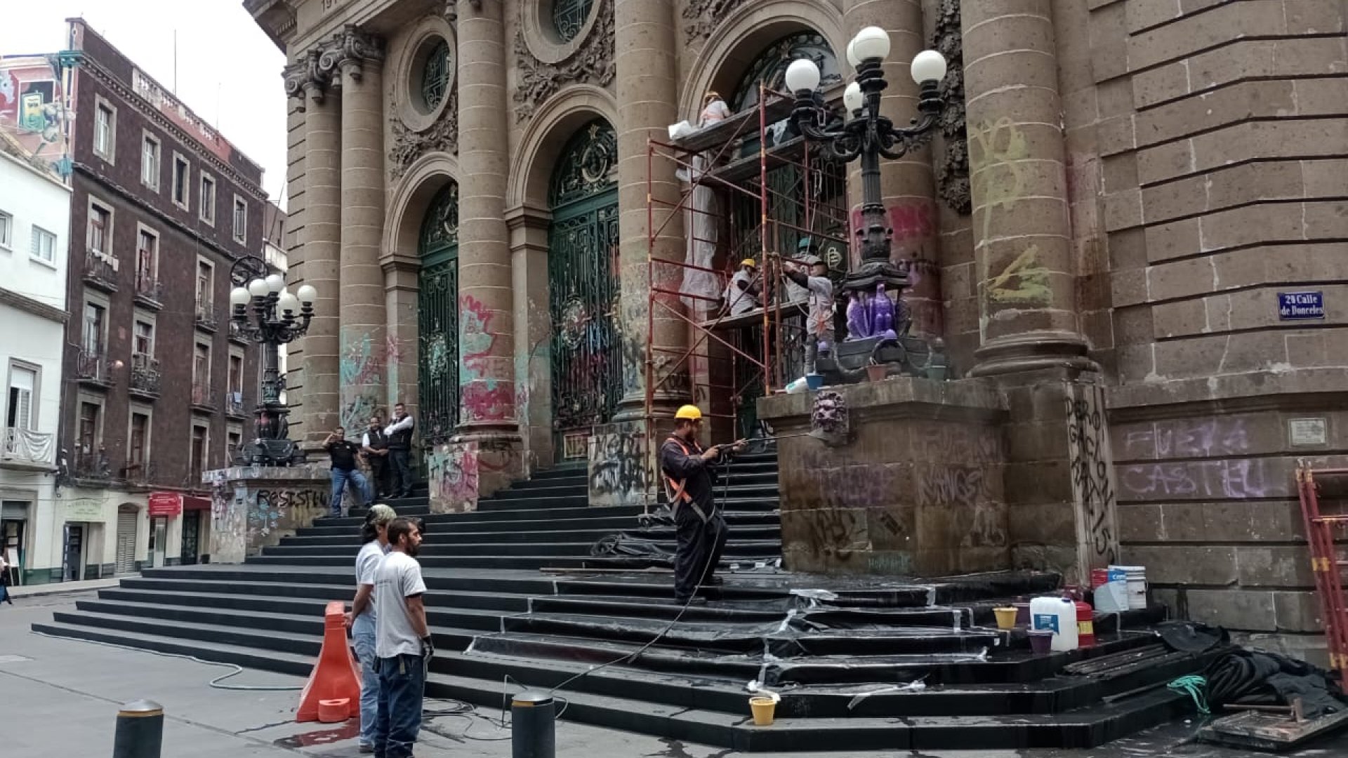 Retiran pintas realizadas durante protestas