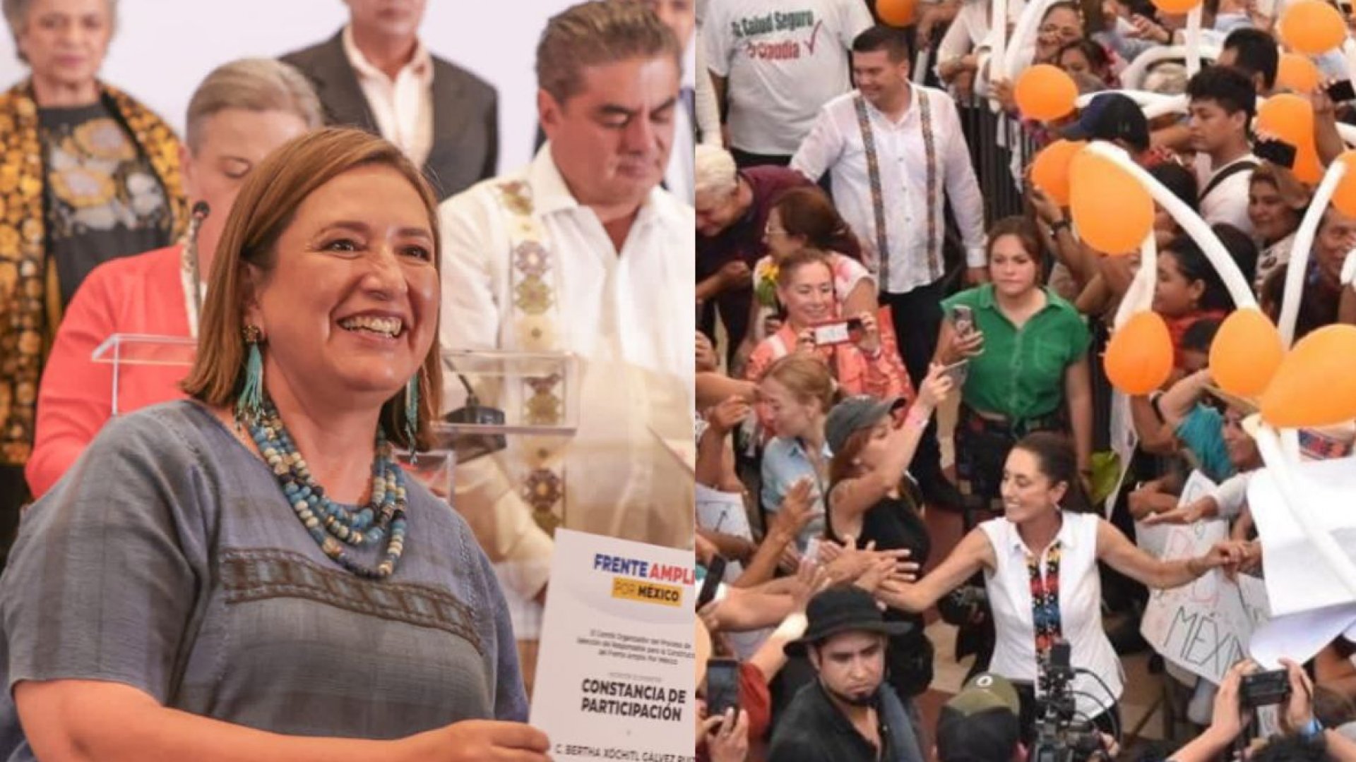 Claudia Sheinbaum y Xóchitl Gálvez en Veracruz, ¿Cruzaron agendas?