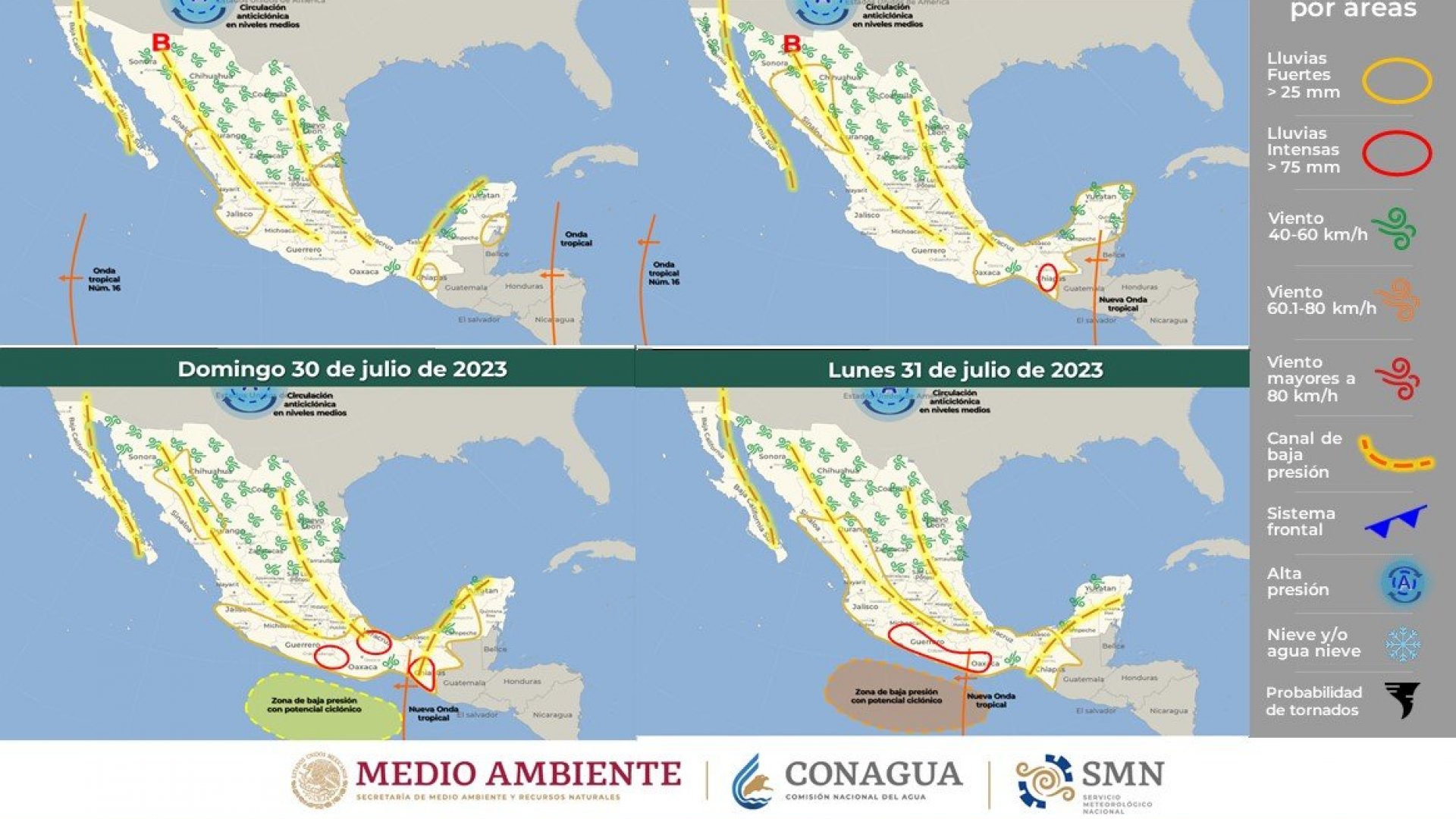 Monzón mexicano: lluvias y hasta granizadas en todo el país