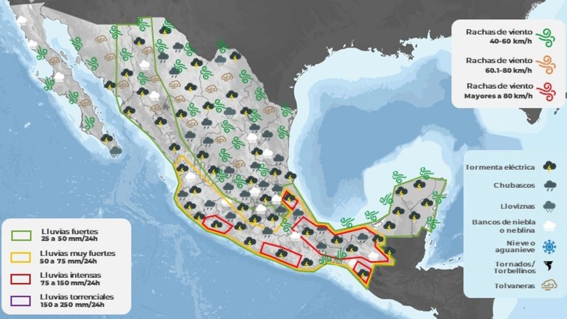 Prevén ciclón tropical en el suroeste de México
