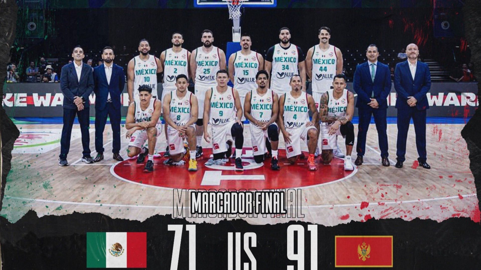 Pierde México ante Montenegro en Mundial de Basquetbol