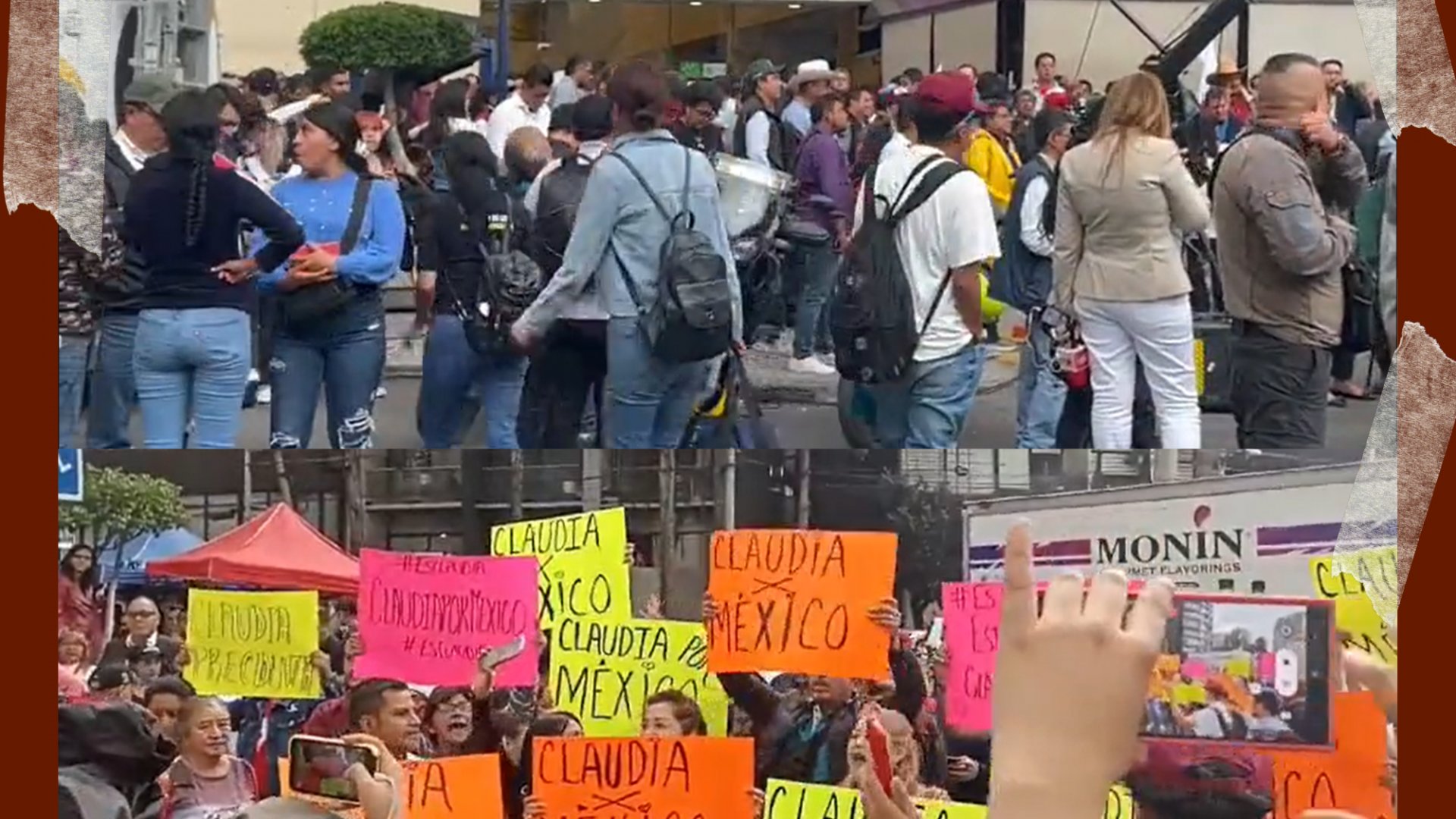 Simpatizantes esperan afuera del WTC para conocer resultados de encuesta de Morena
