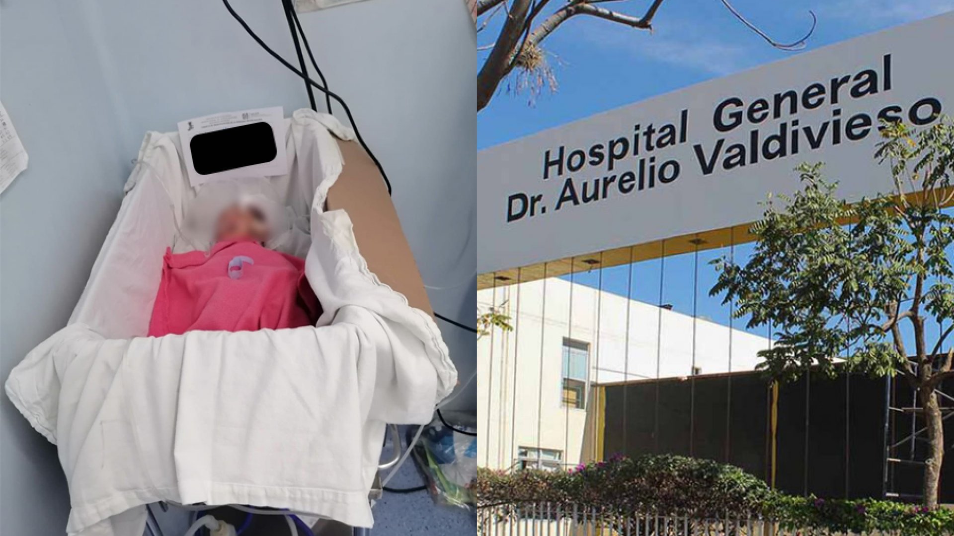 Alertan carencias en hospital donde colocaron a bebé en caja de cartón