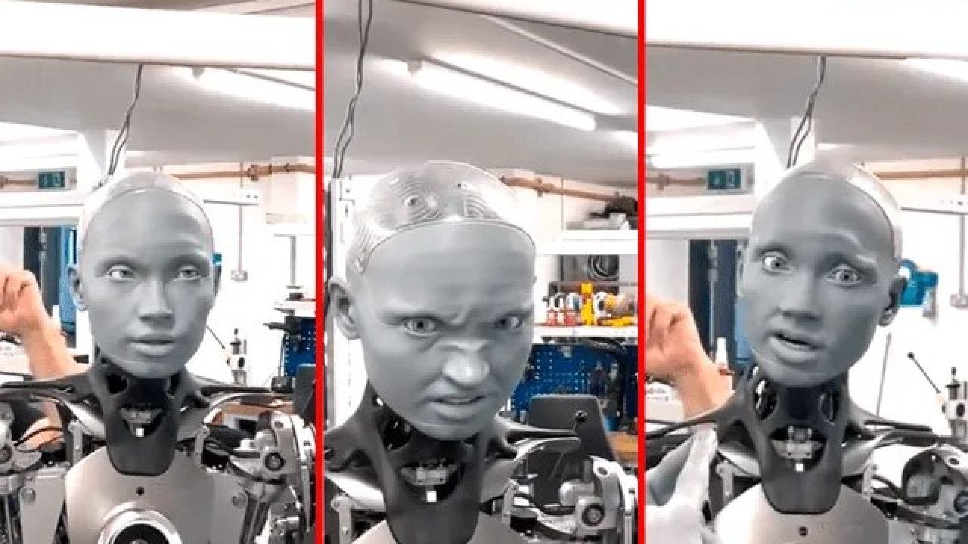 El robot ‘Ameca’ se ve en un espejo por primera vez y sus insólitas reacciones son ‘casi como una persona’