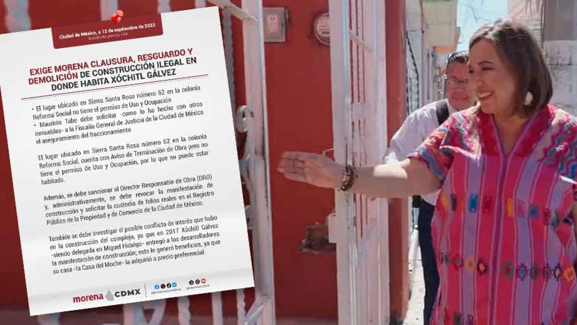 Morena denuncia casa de Xóchitl Gálvez por ‘construcción ilegal’
