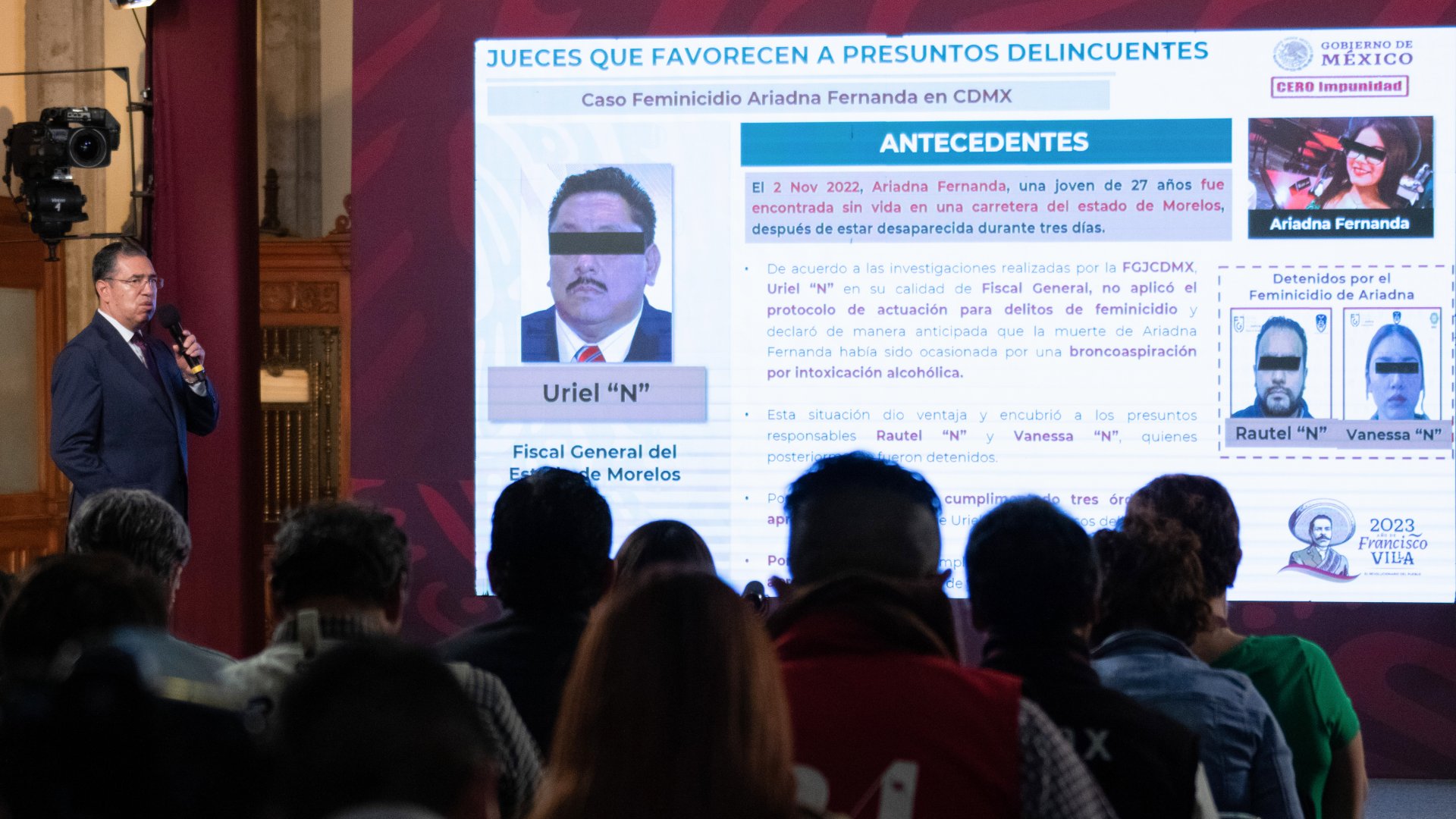 Subsecretario de Seguridad Pública señala a jueces por beneficiar a exfiscal de Morelos, a Lozoya y a Collado