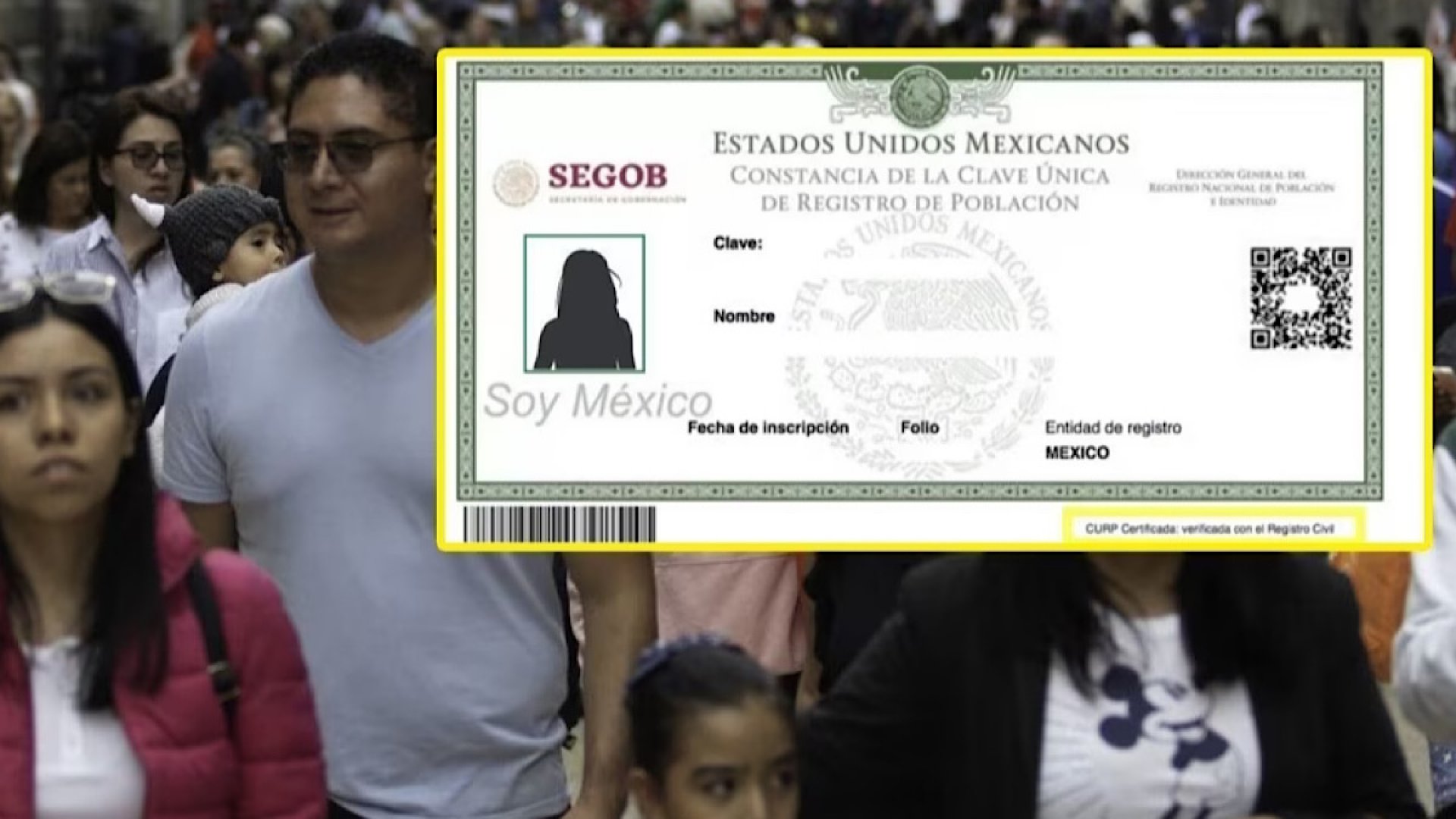Comisiones en Senado aprueban que CURP sea actualizado y lleve foto, huellas y firma