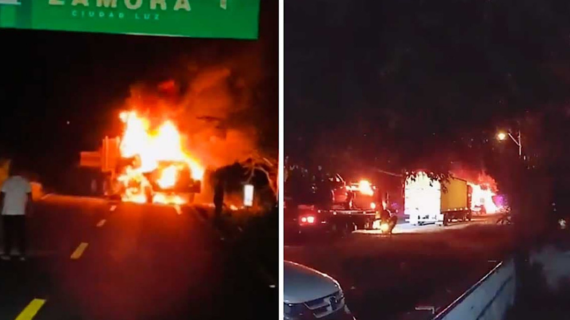 ¡Michoacán en llamas! Narcobloqueos y quema de vehículos en los límites con Jalisco