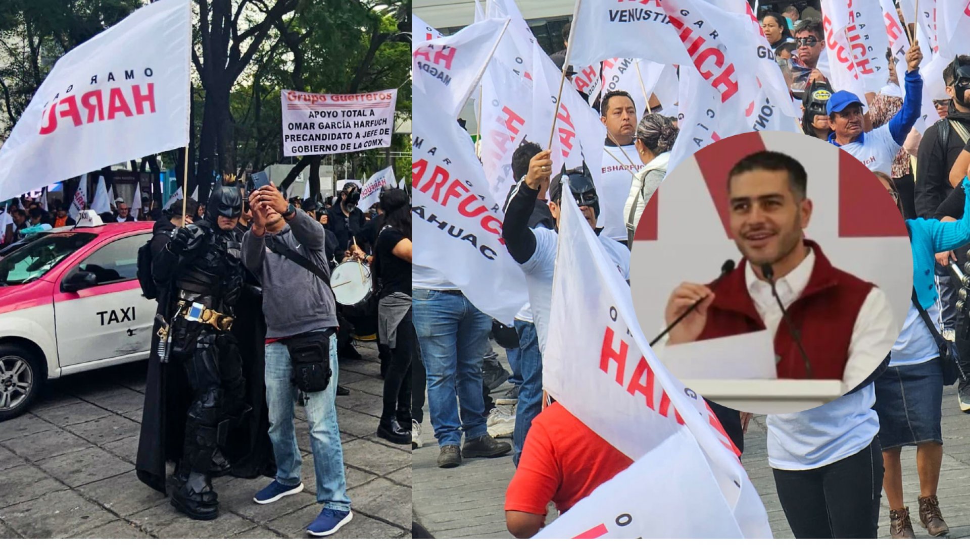 Seguidores de Omar García Harfuch emprenden marcha de apoyo en CDMX