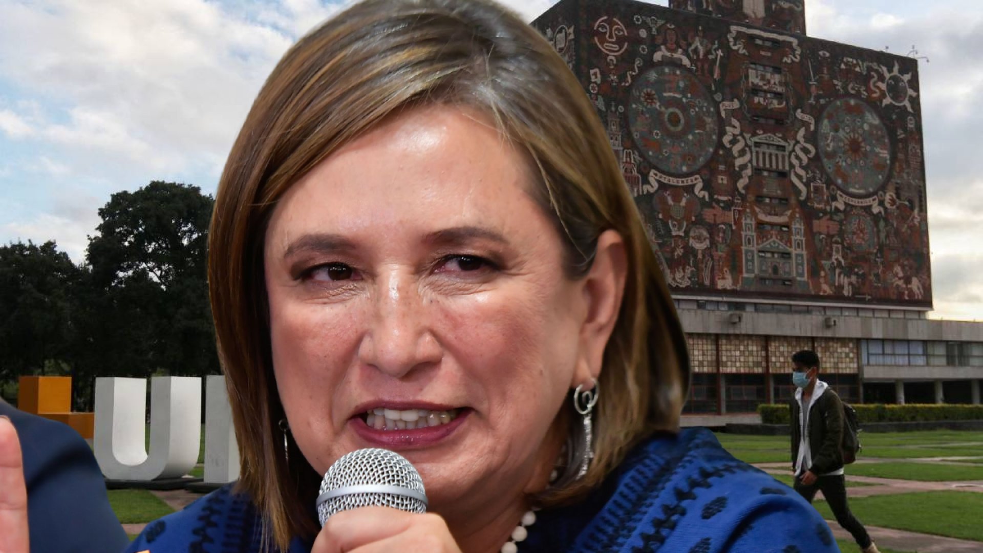 Xóchitl Gálvez comparece ante la UNAM para acreditar su titulación por supuesto plagio