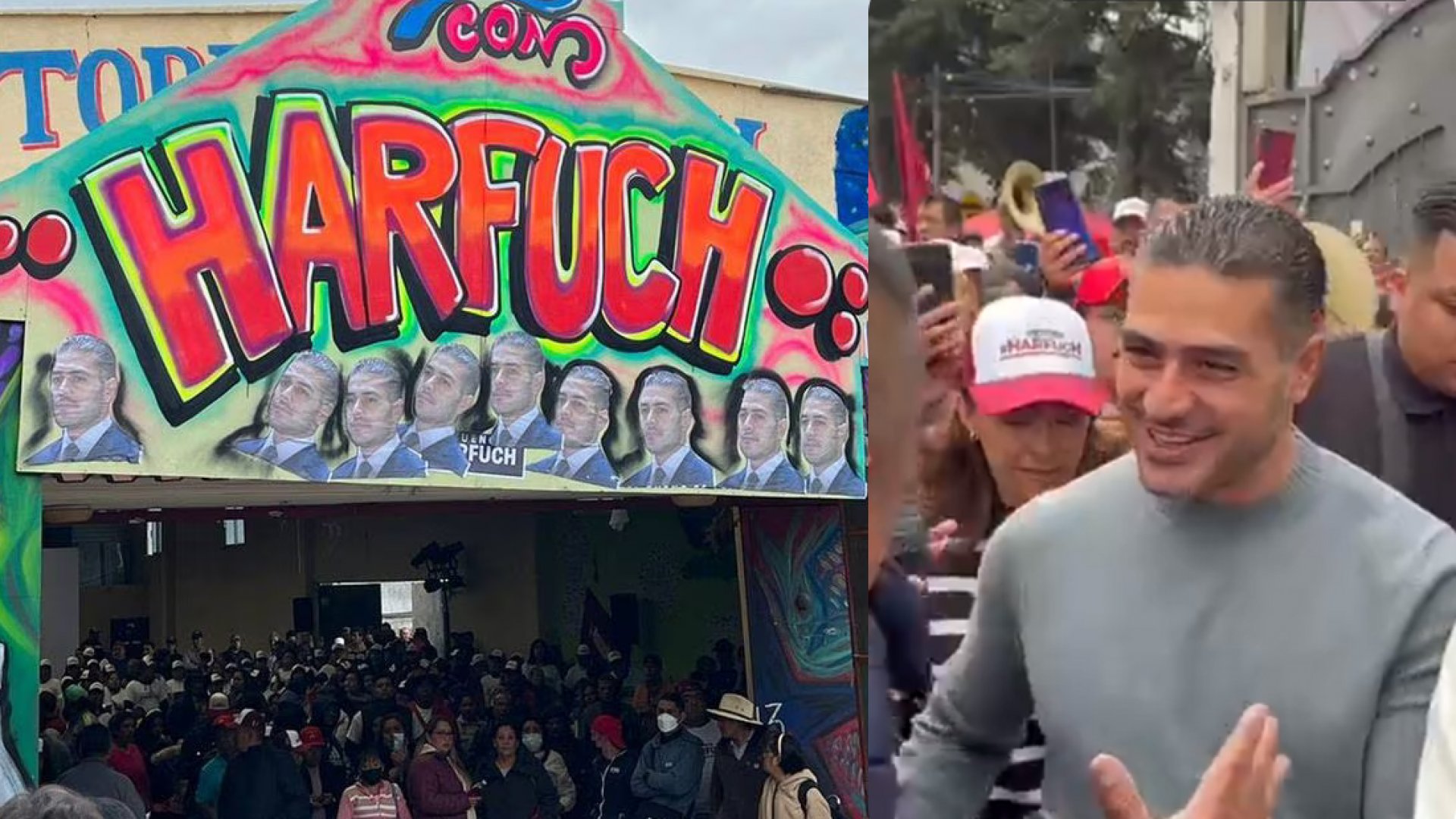 Con fiesta reciben a Omar García Harfuch en su recorrido por San Andrés Topilejo