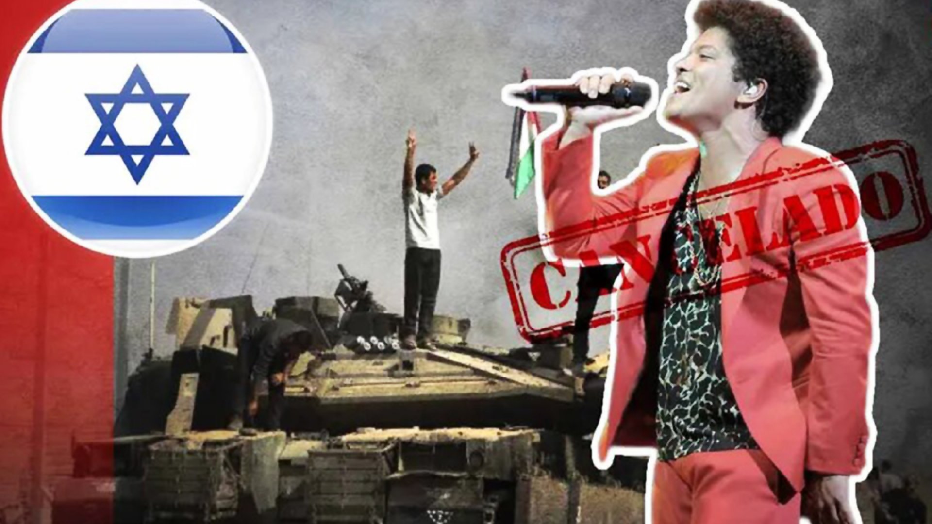 Bruno Mars se encontraba en Israel para ofrecer en Tel Aviv