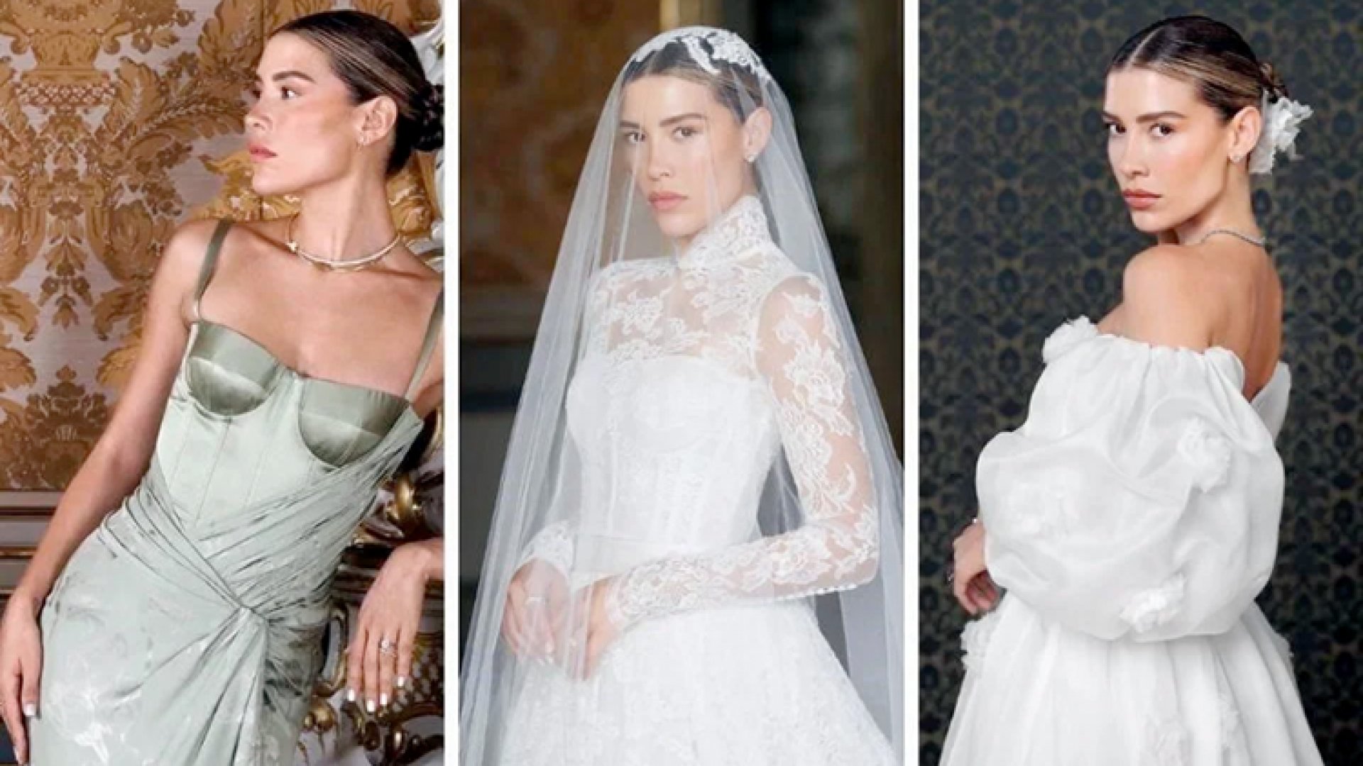 Con tres vestidos y Luis Miguel, así es la boda de Michelle Salas