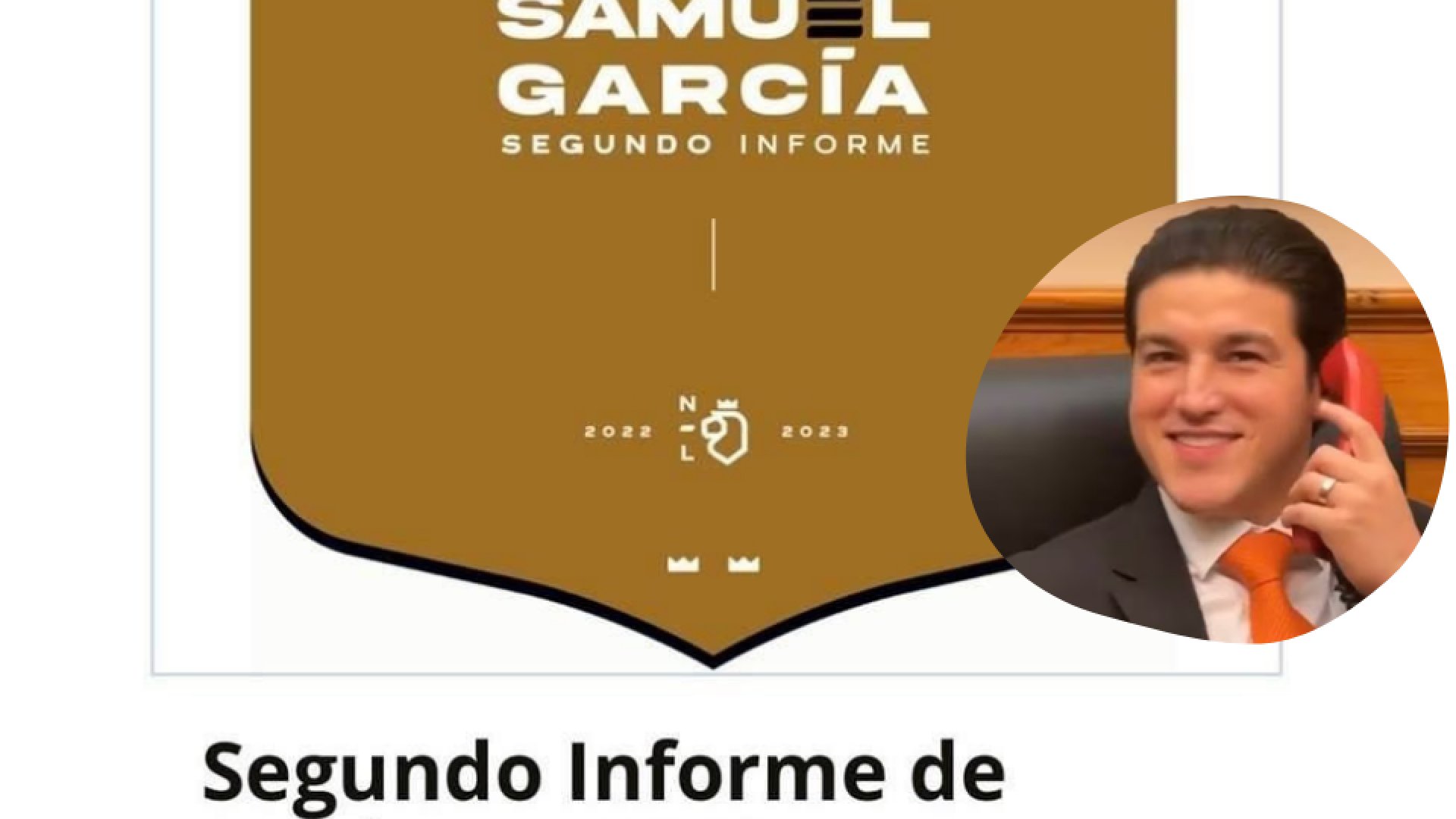 Samuel García presumió su Segundo Informe desde redes sociales
