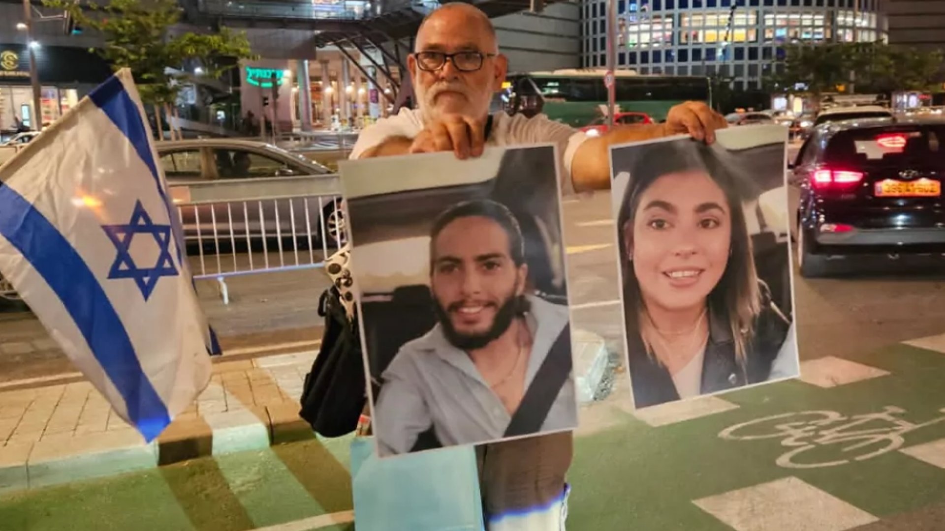 Protesta en Tel Aviv padre de mexicana plagiada por Hamás