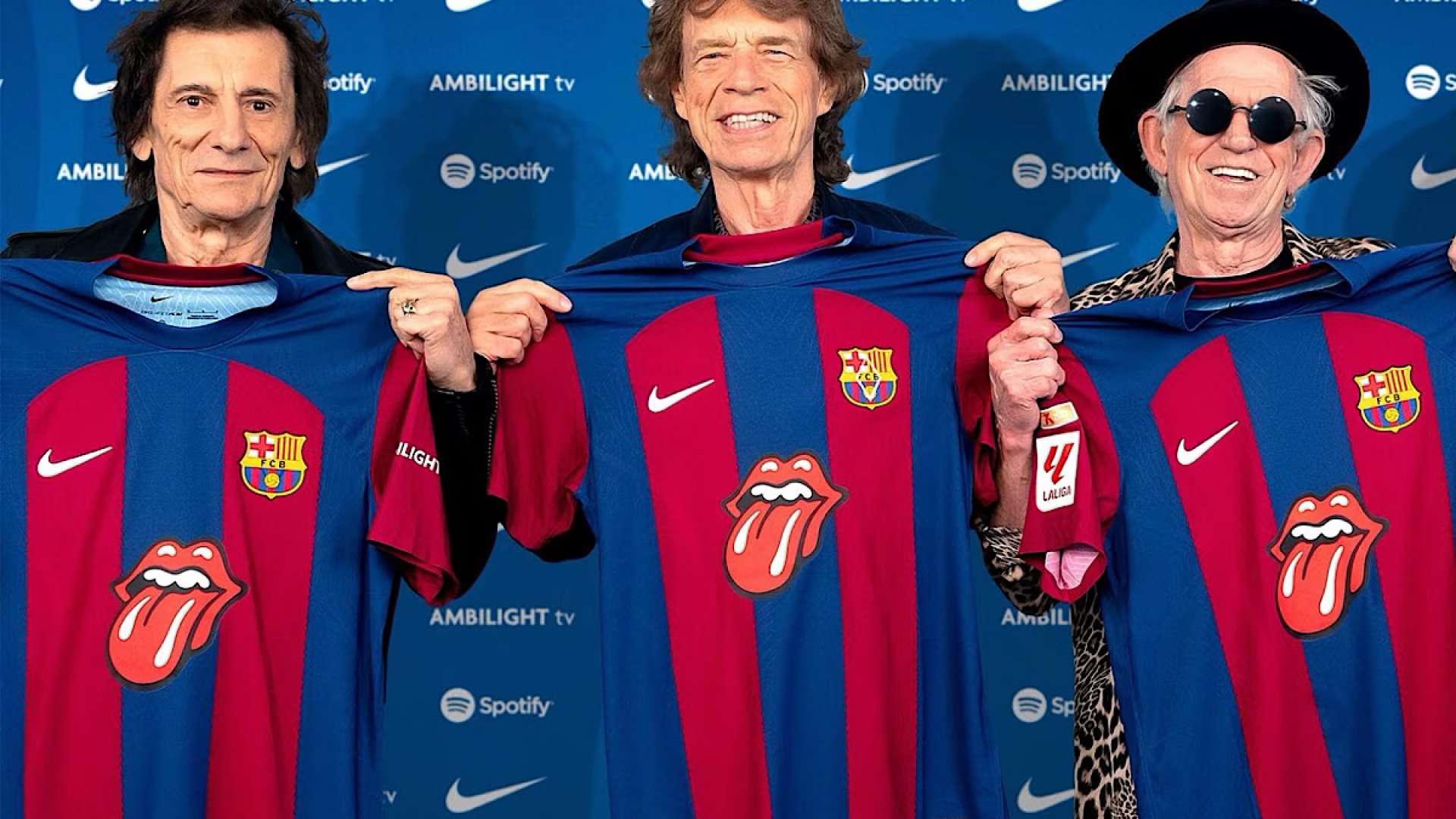 Lucirá Barcelona logo de los Rolling Stones en el Clásico