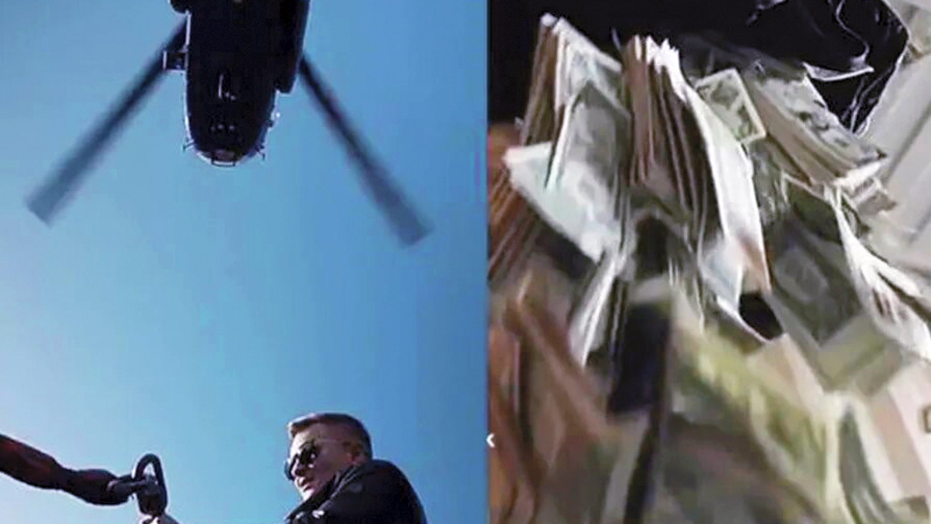 ¡Lluvia de dinero! Influencer lanza un millón de dólares desde un helicóptero