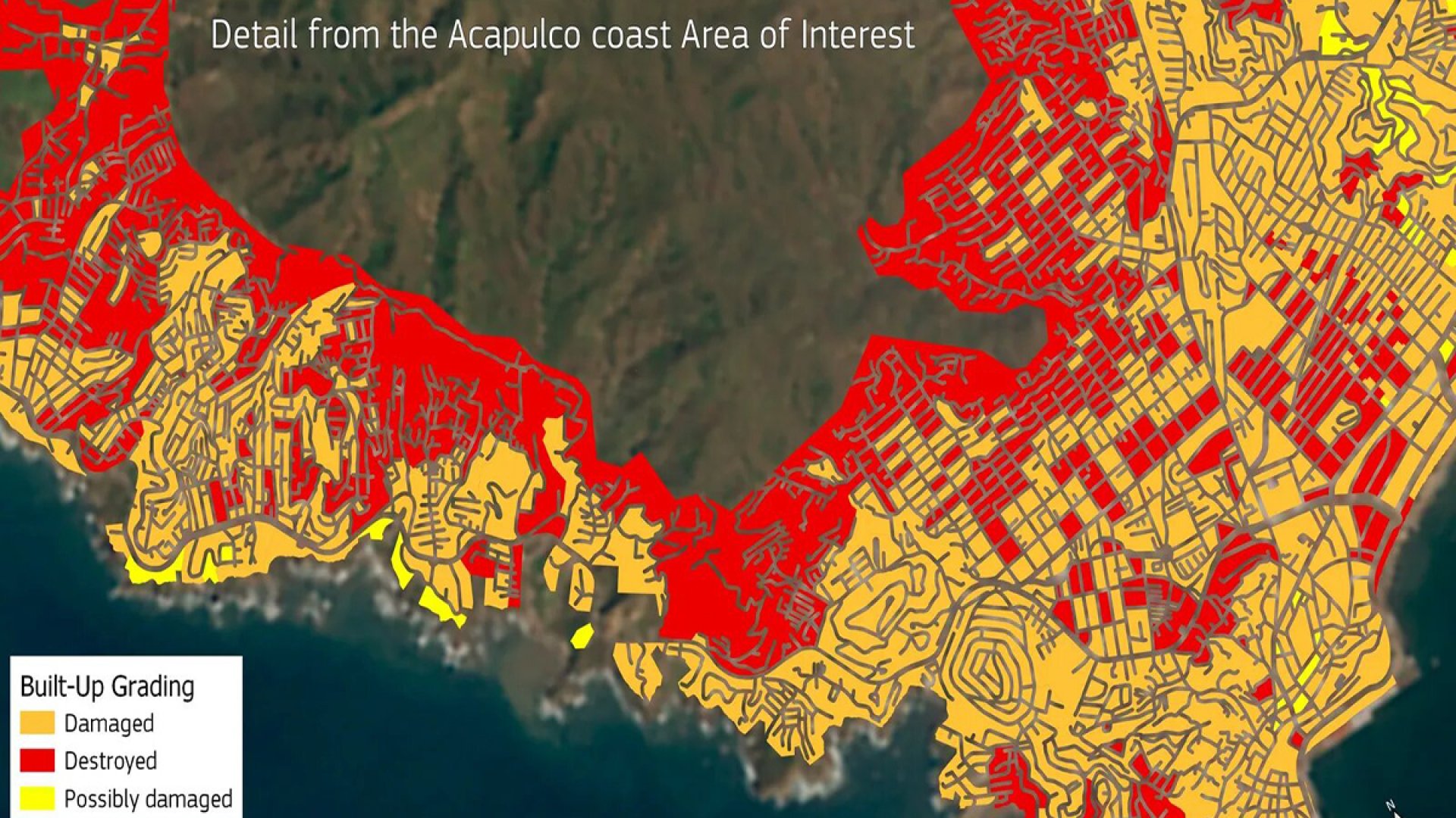 Imágenes satelitales de Copérnico muestran destrucción de ‘Otis’ en Acapulco