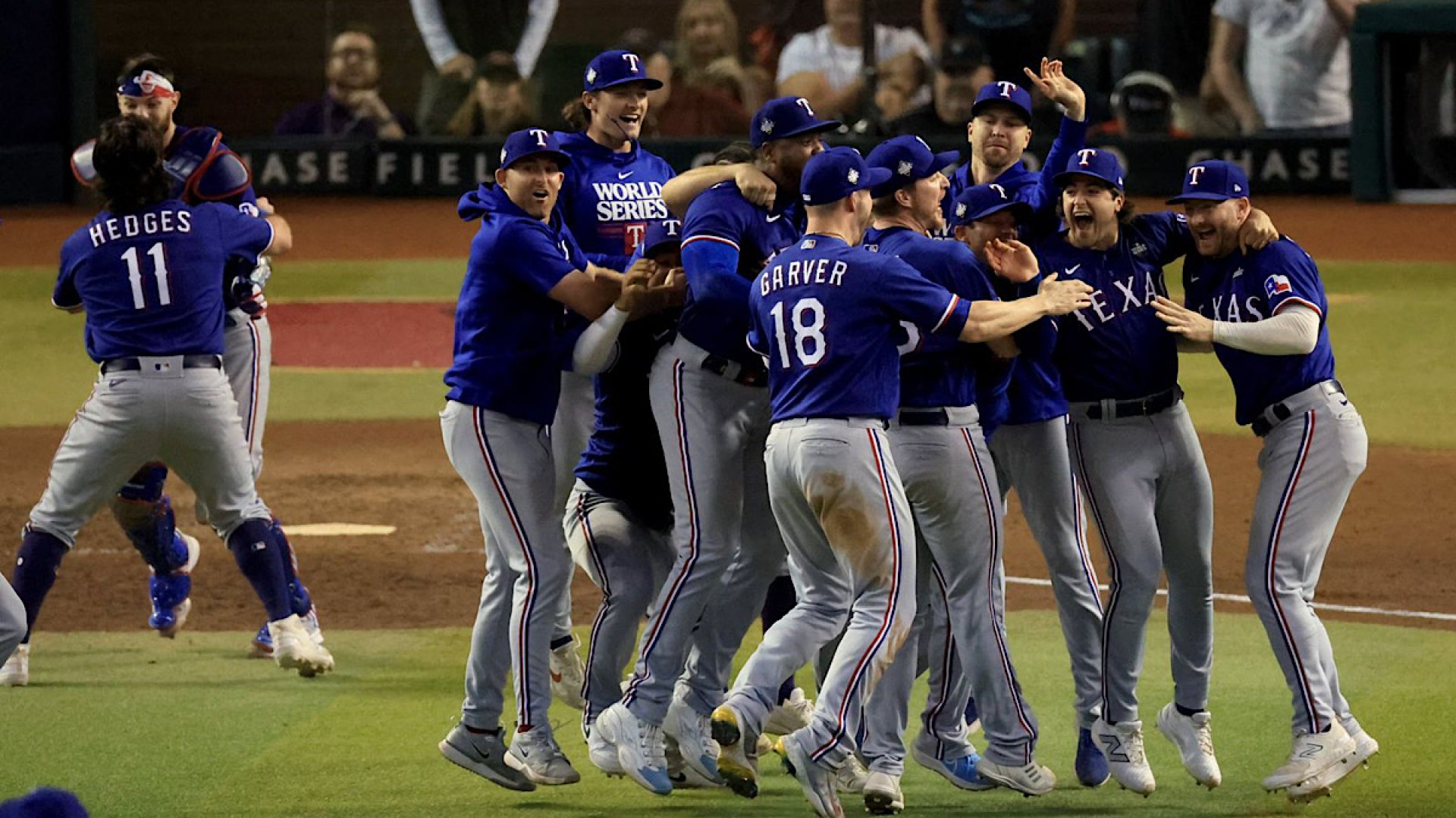 Rangers son campeones de la Serie Mundial por 1ra vez en su historia
