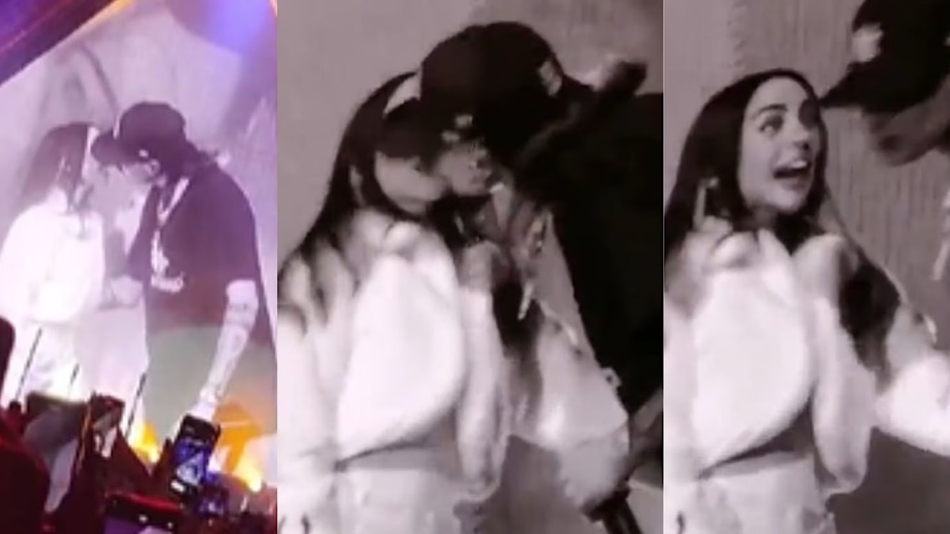 Nicki Nicole y Peso Pluma confirman su noviazgo con un beso en pleno concierto