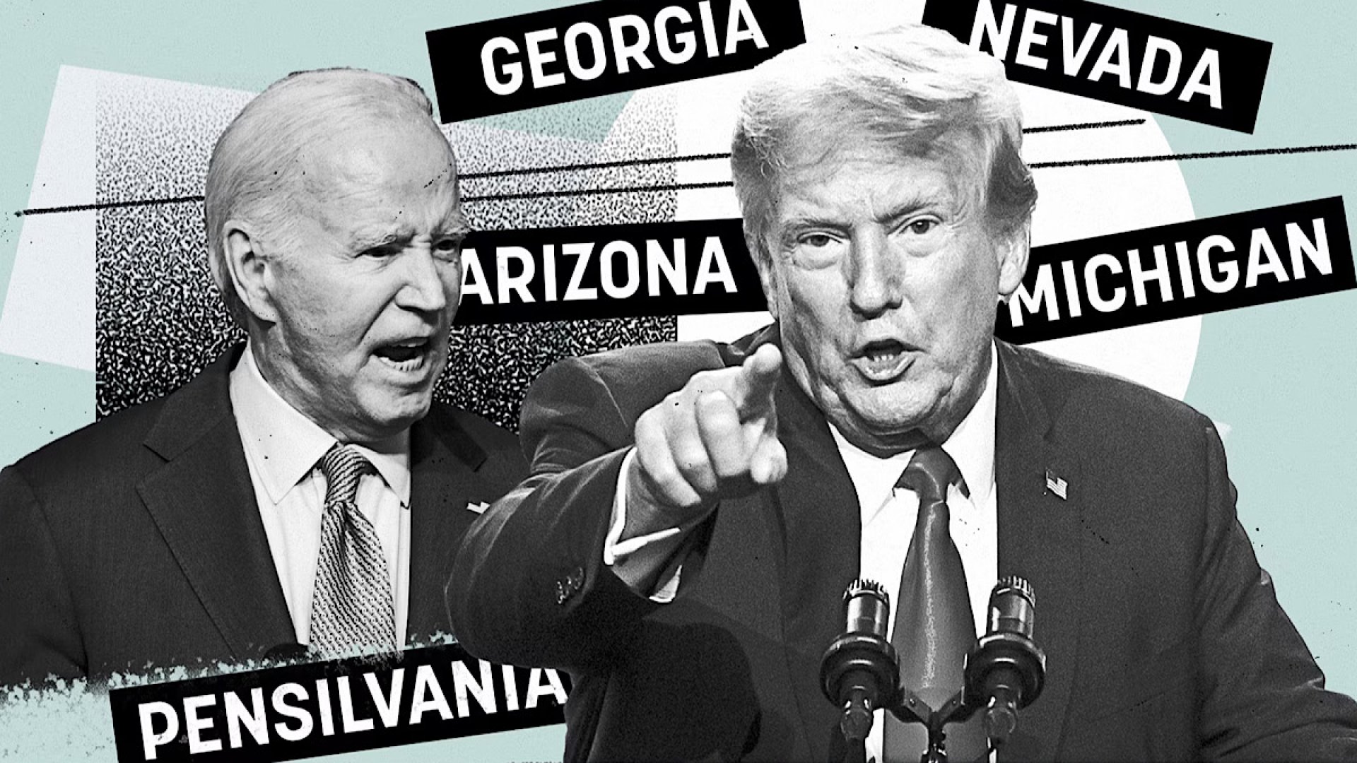 Trump supera a Biden en encuestas de varios estados clave a un año de elecciones