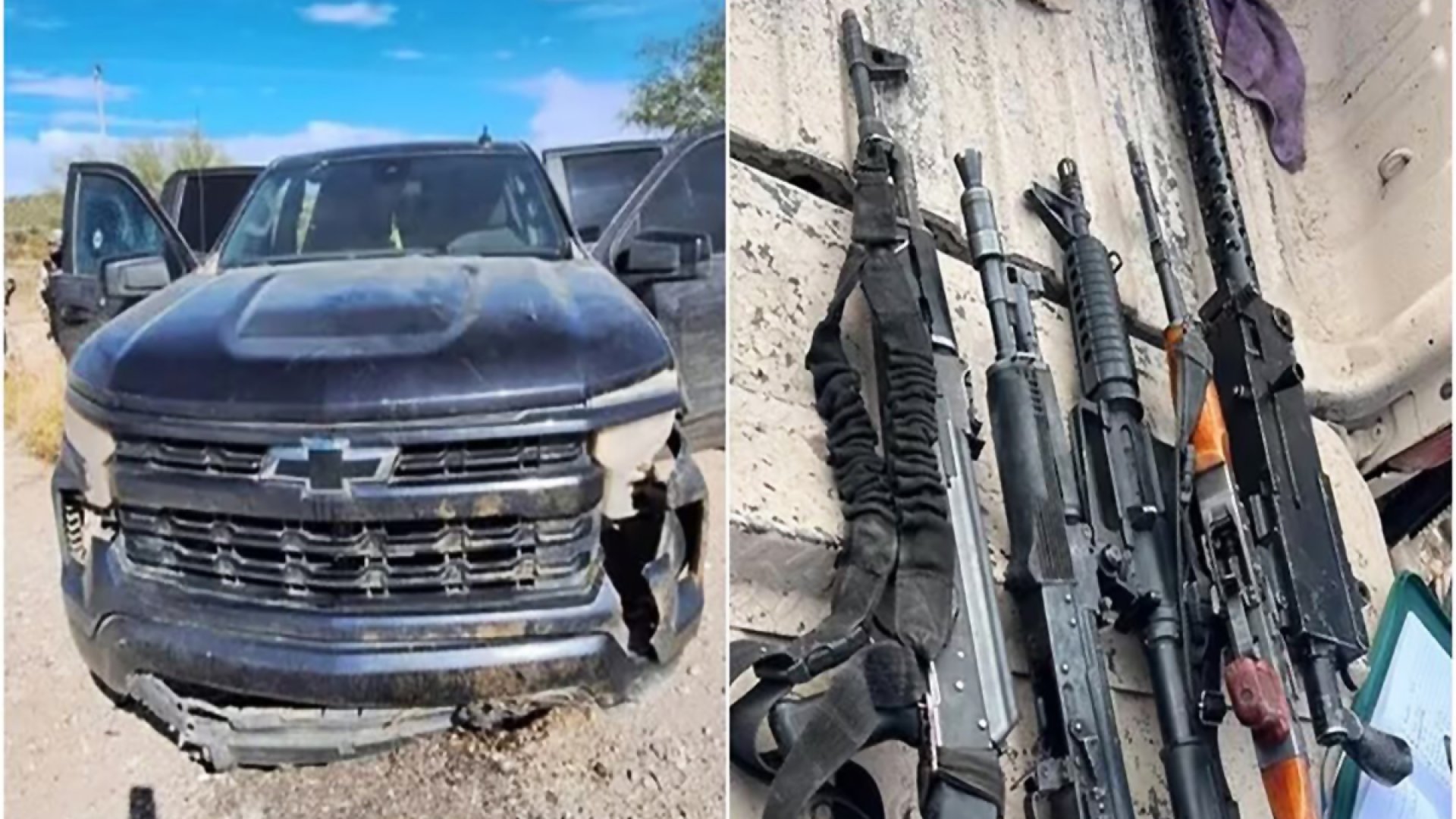Caen cinco sicarios en Sonora con fuerte armamento bélico