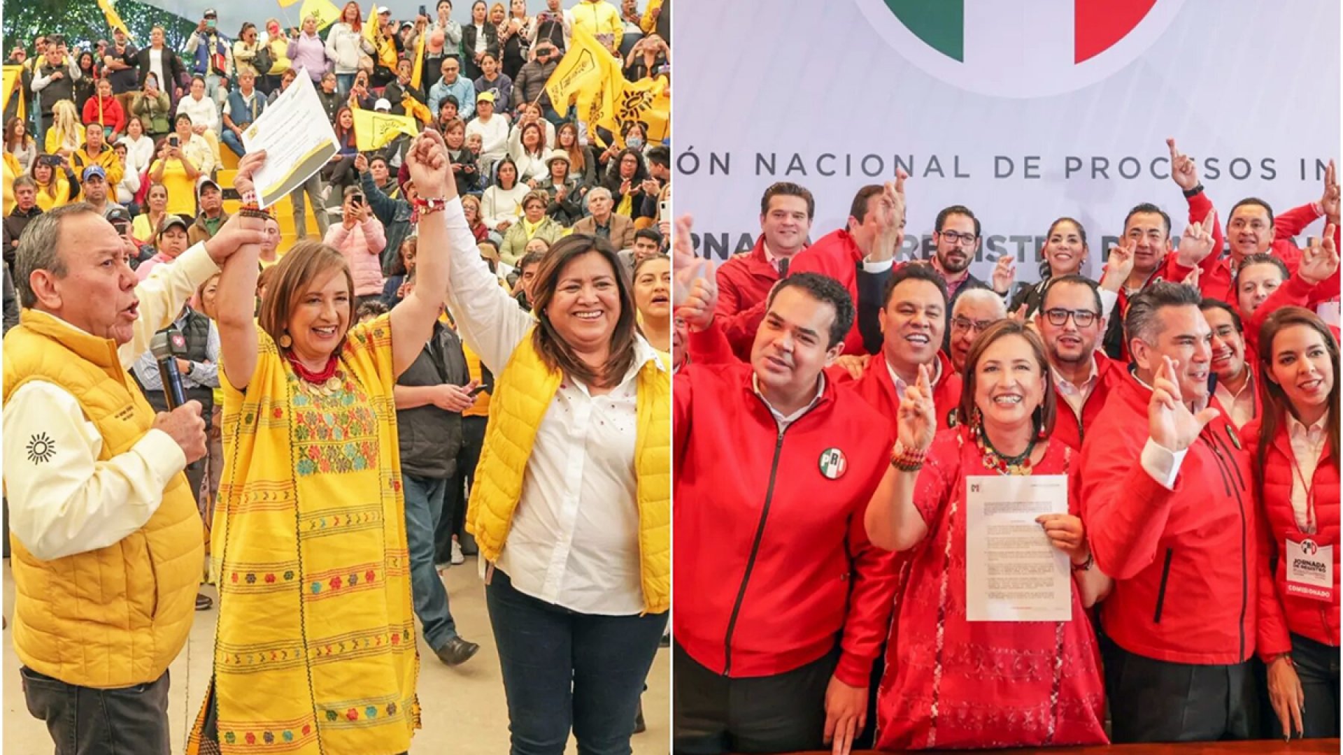 PRI-PRD firman su pacto con Xóchitl Gálvez