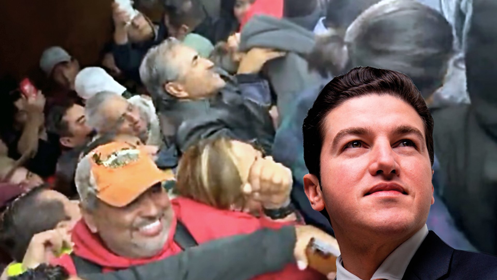 ¡Caos! Desconocidos irrumpen en el Congreso de Nuevo León y exigen que se vaya el PRIAN