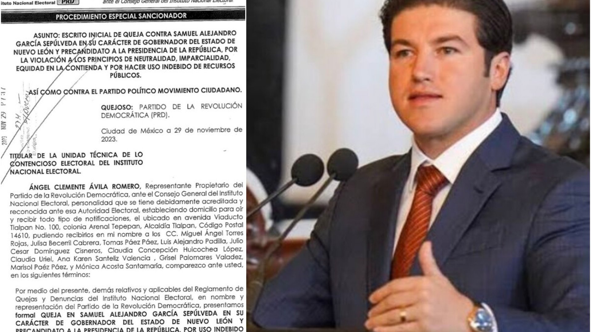 Solicitan cancelar candidatura presidencial de Samuel García