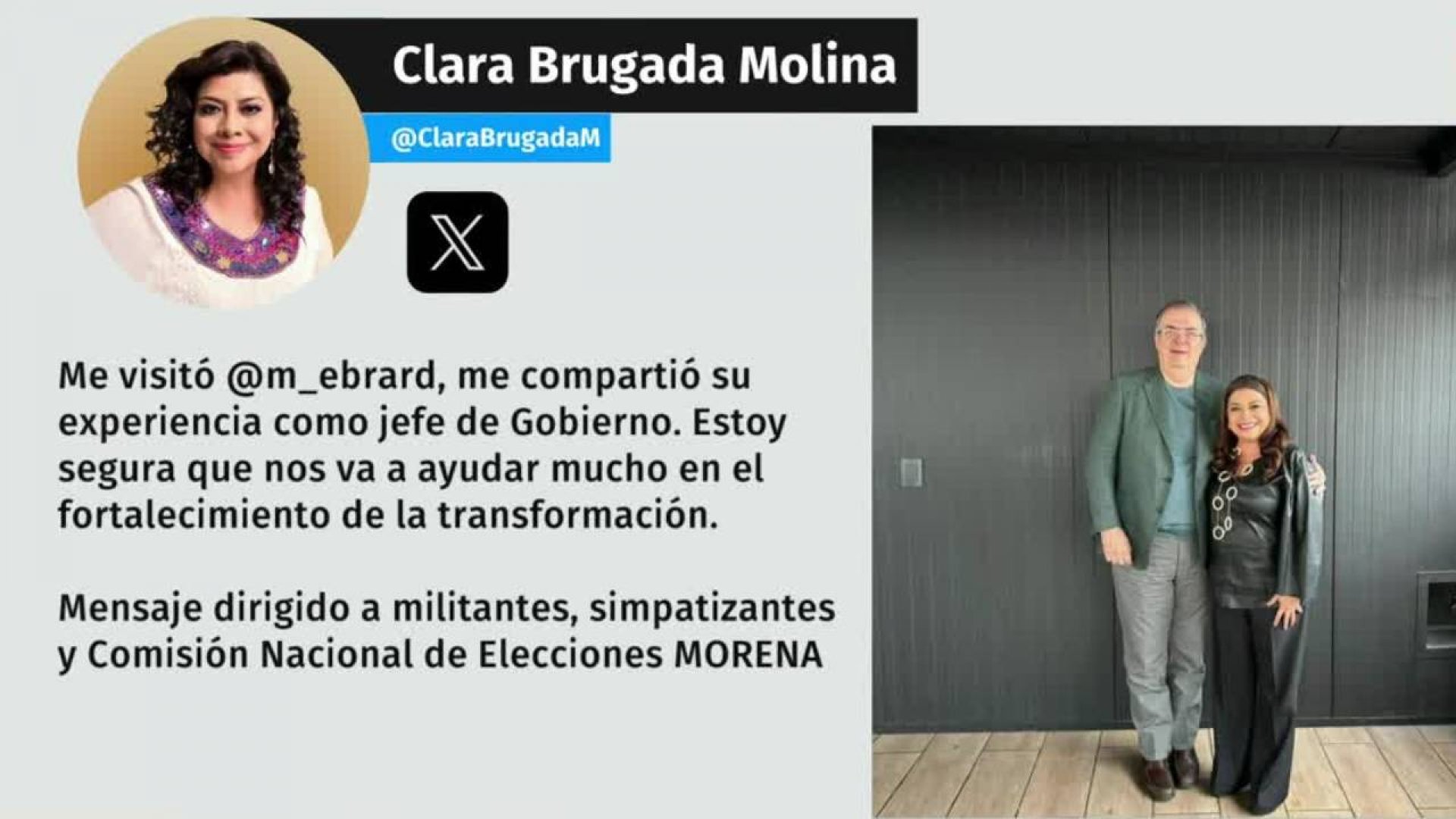 Ebrard reapareció en reunión con Clara Brugada