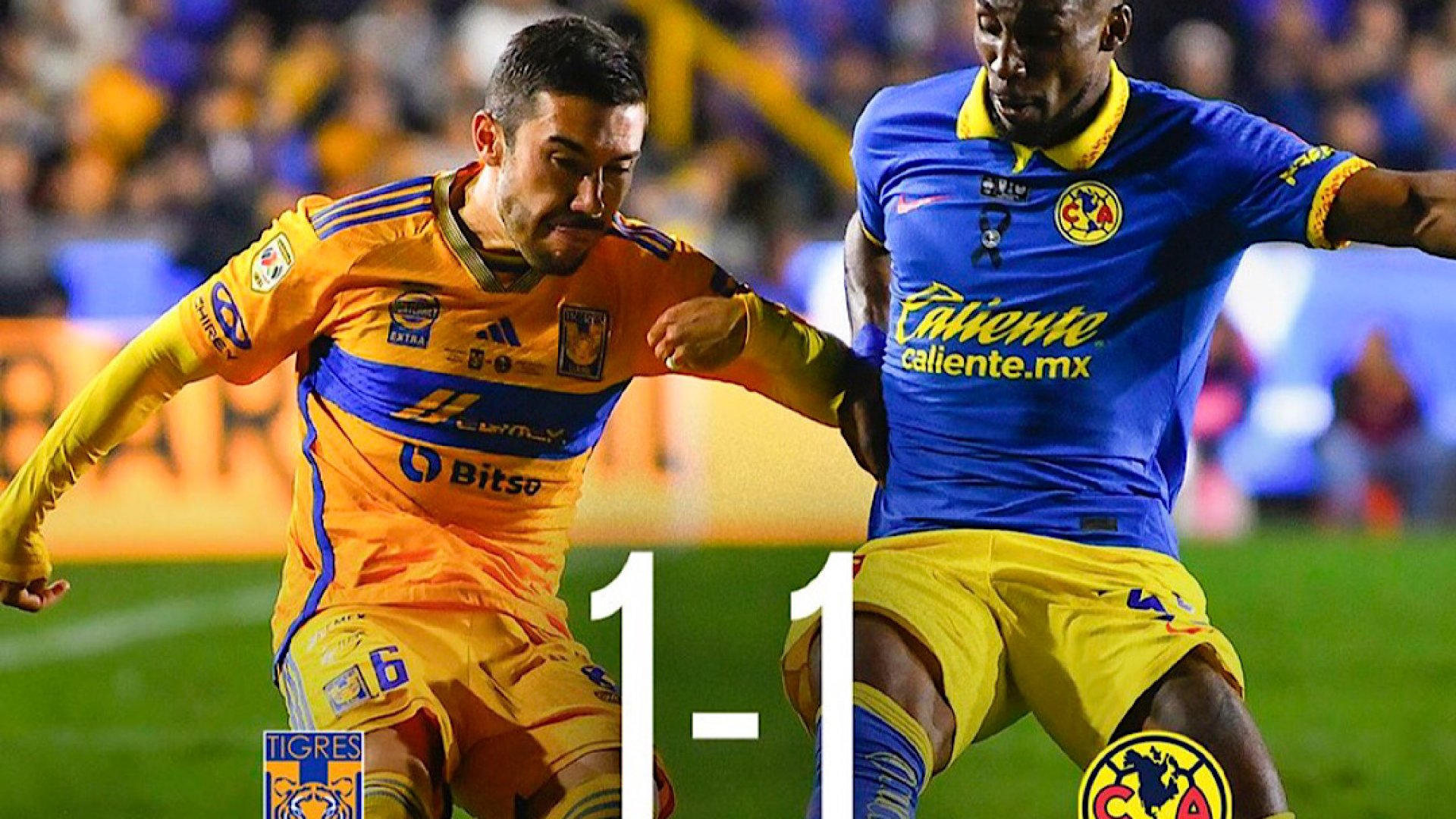 ¡Dejan todo para la Vuelta! Tigres y América igualaron a un gol