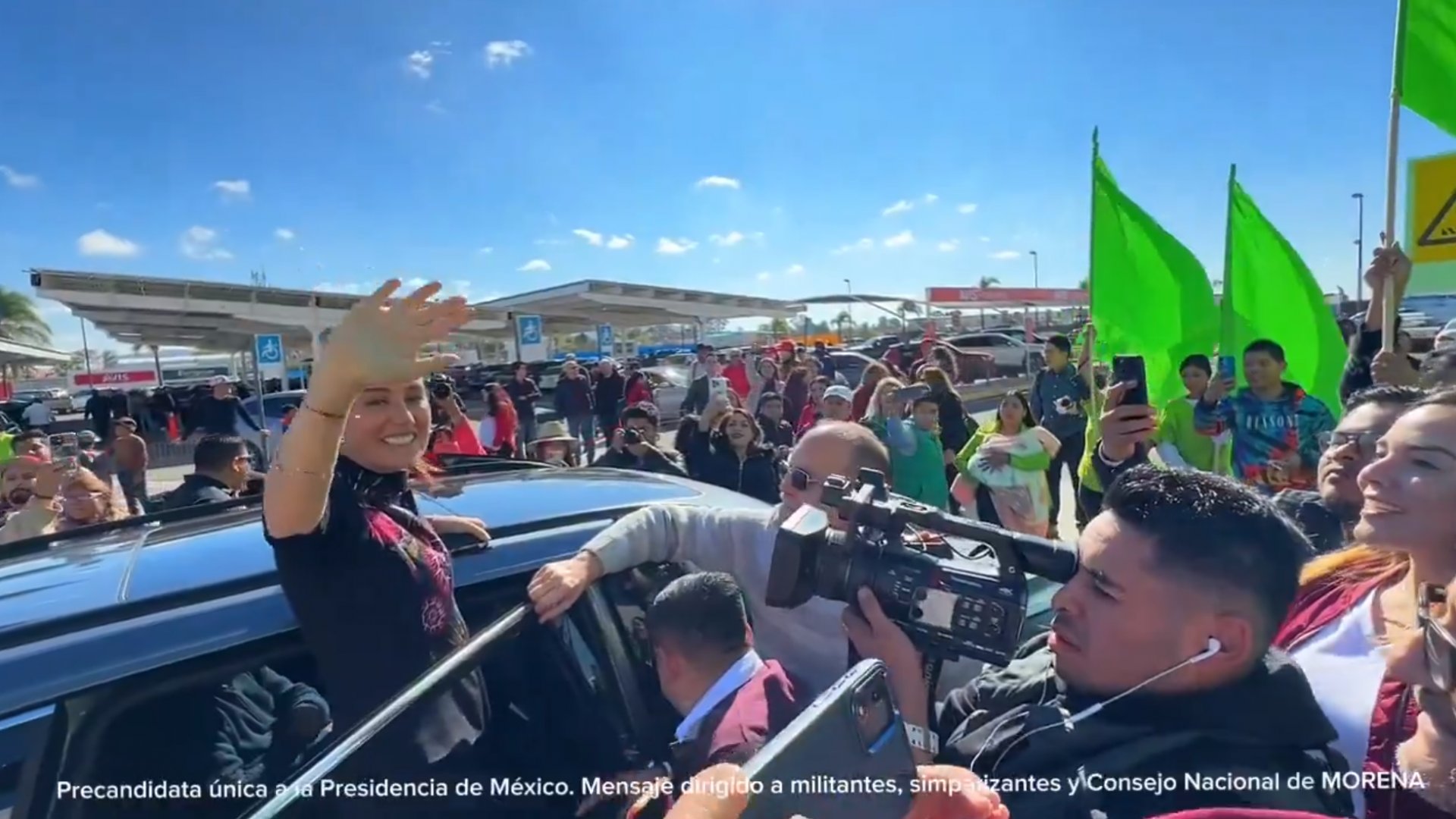 Le dan calurosa bienvenida a Claudia en Aguascalientes