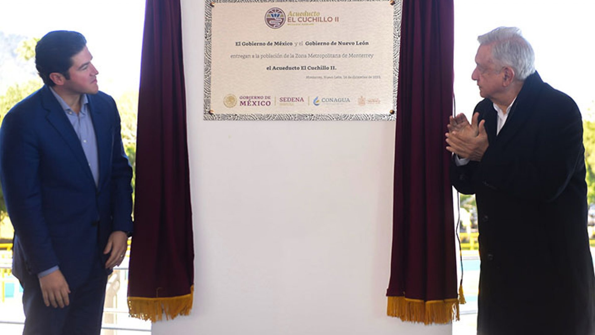 Encabeza AMLO inauguración del acueducto El Cuchillo II