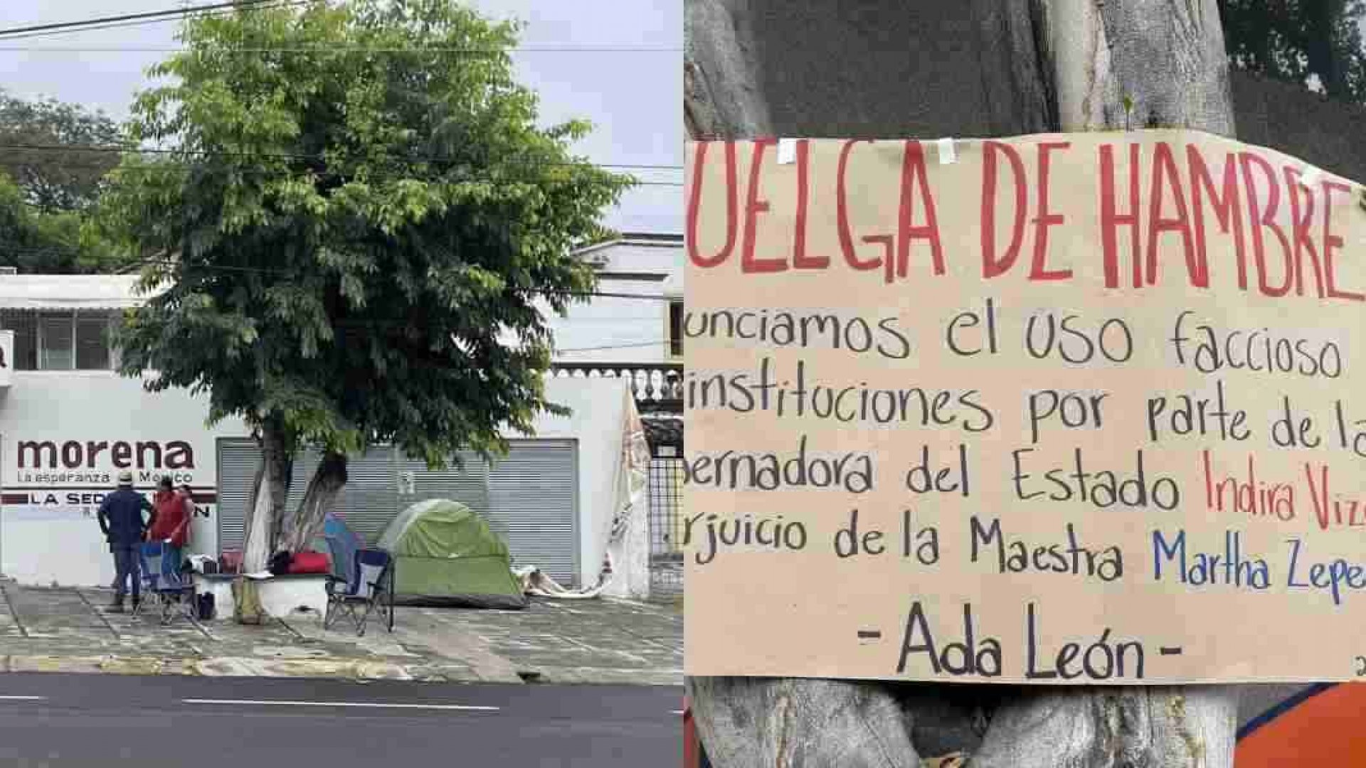 Militantes de Morena protestan por ‘imposición’ de candidatos en Colima