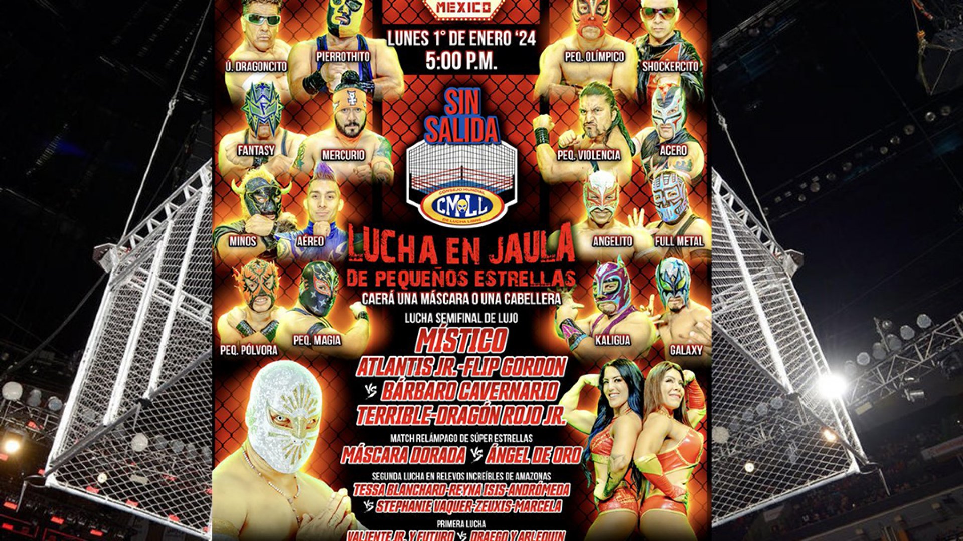 Primera función del año en el CMLL será protagonizada por ‘Jaula de pequeñas estrellas’