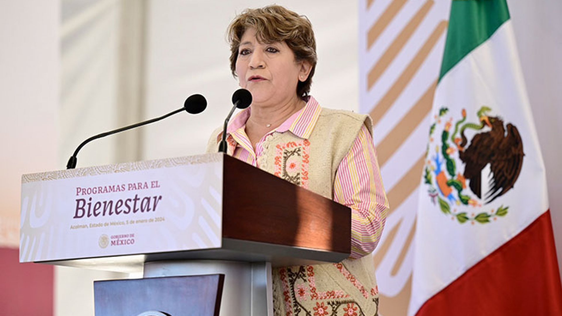 Prepara Delfina Gómez operativo para frenar extorsión en Edomex