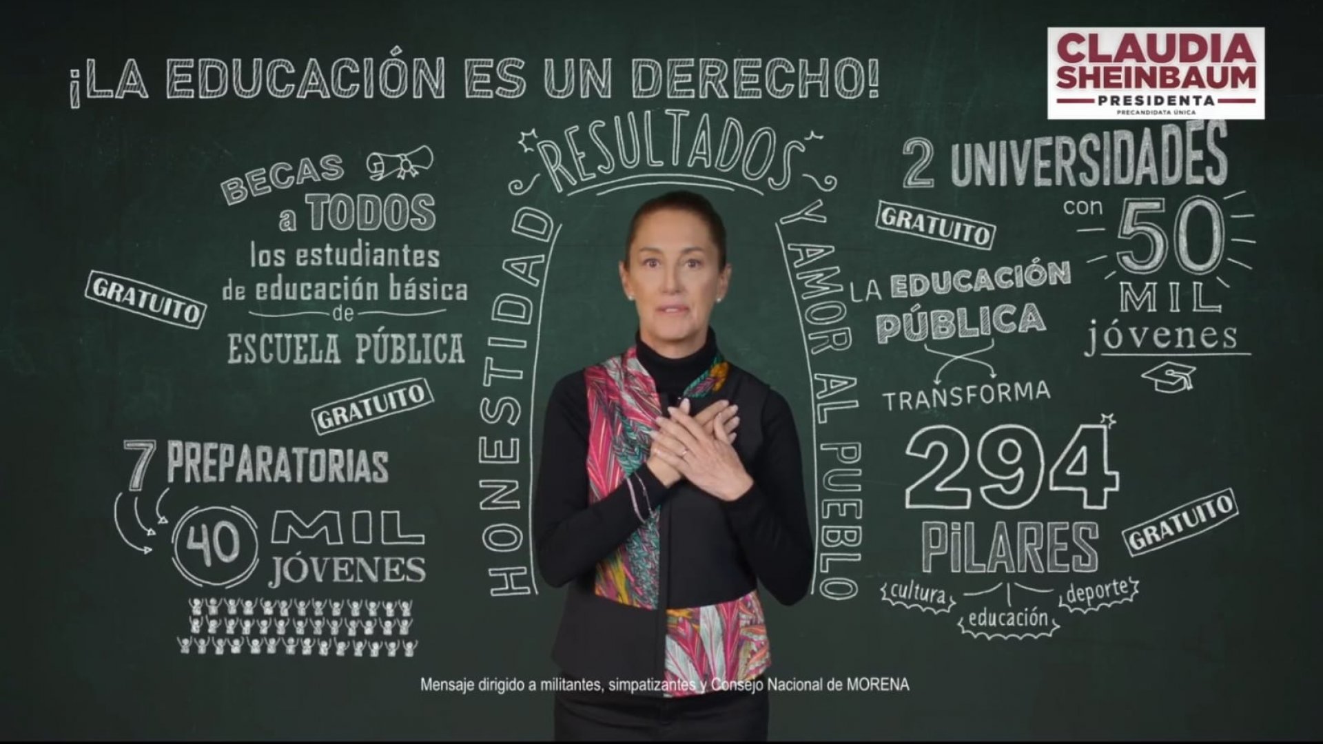 Se compromete Claudia Sheinbaum a seguir apoyando la educación pública