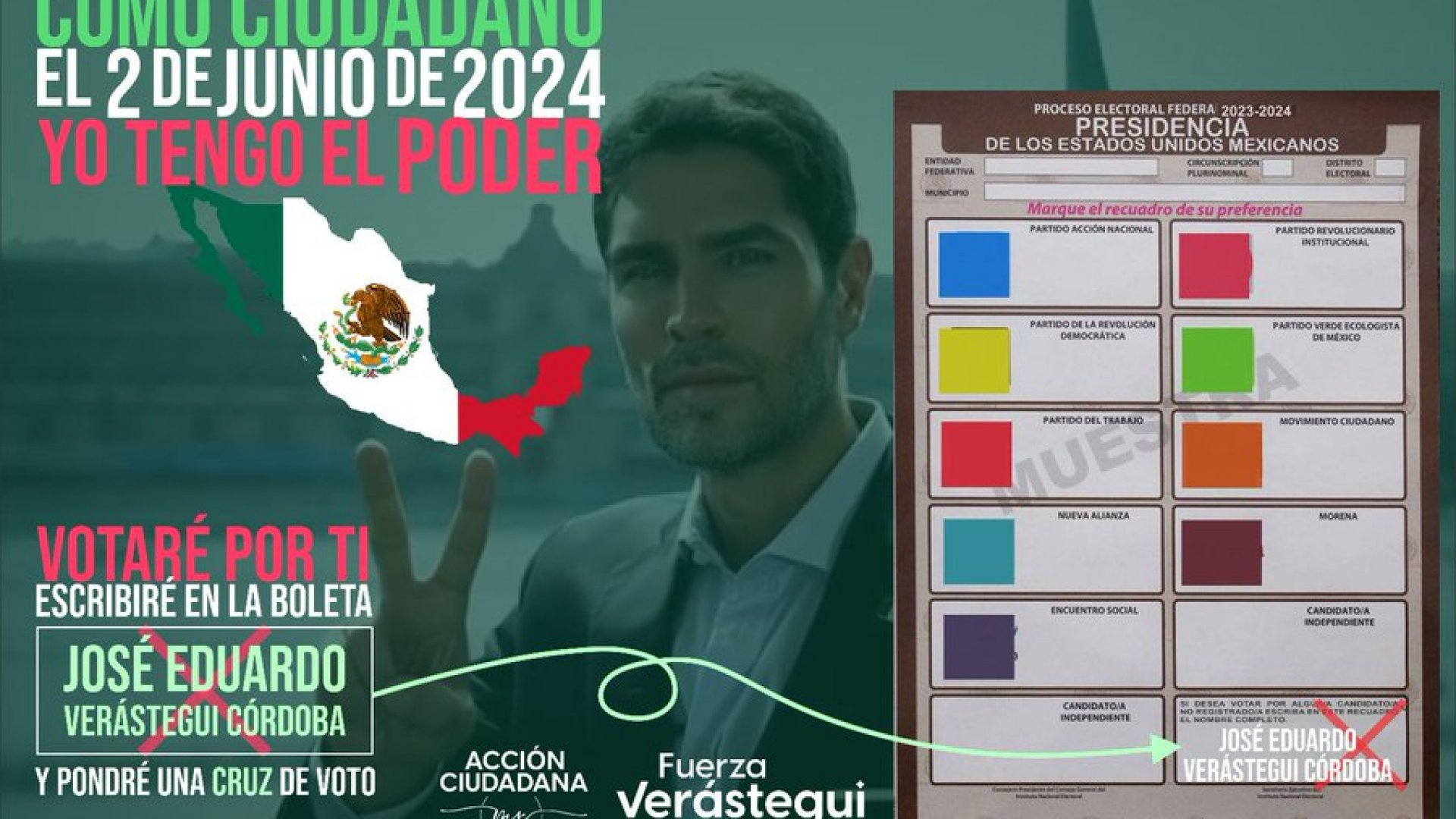 Verástegui pide que voten por él aunque no sea candidato independiente