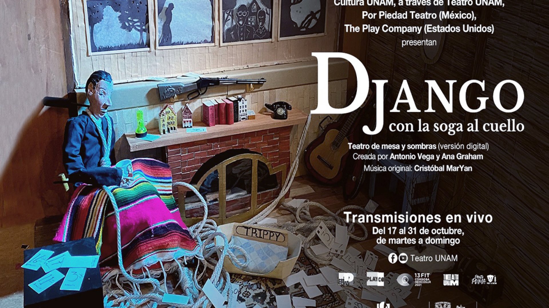 Inicia Teatro UNAM el año con ‘Django con la Soga al Cuello’