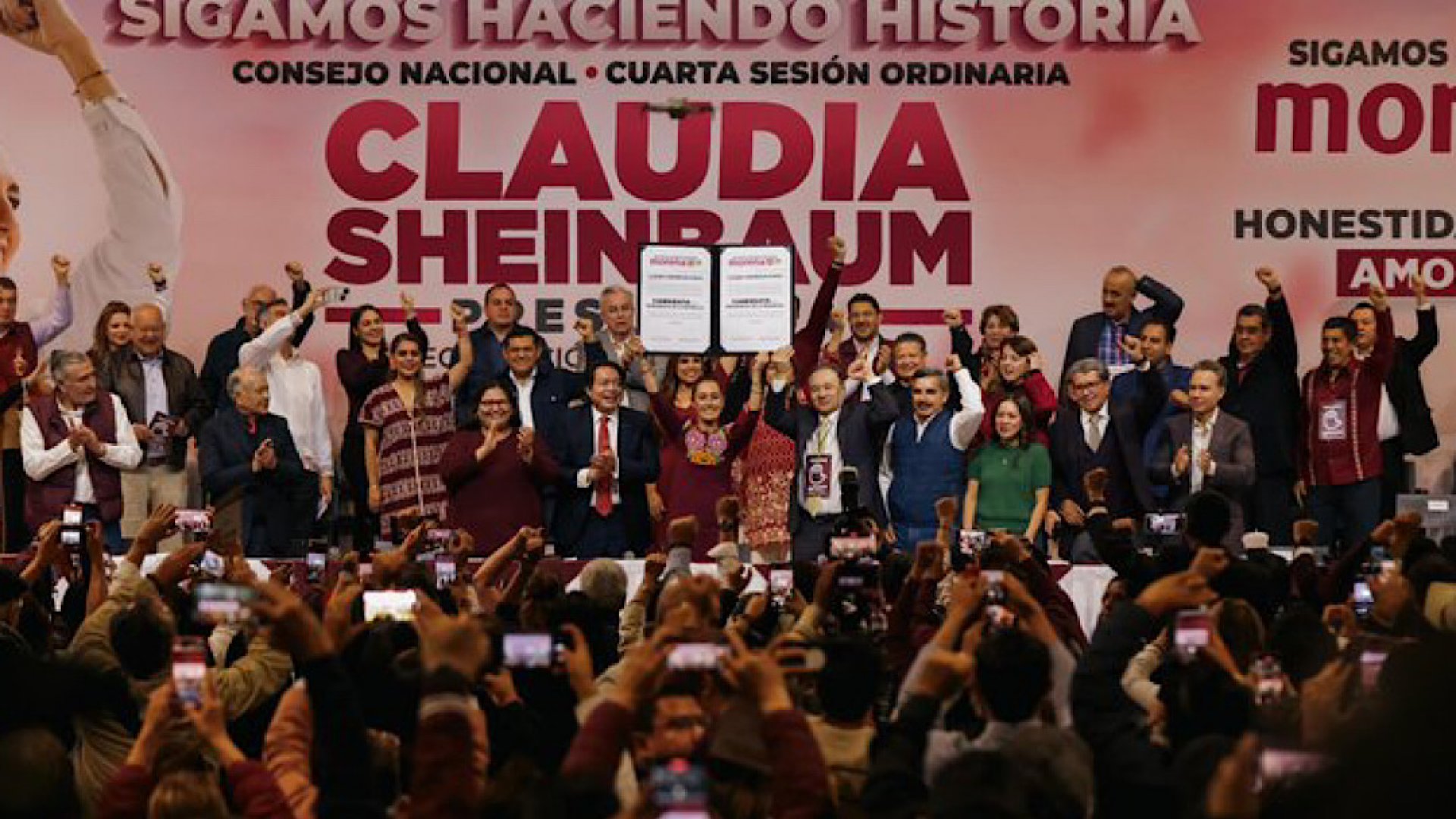 Morena nombra oficialmente a Claudia como su candidata