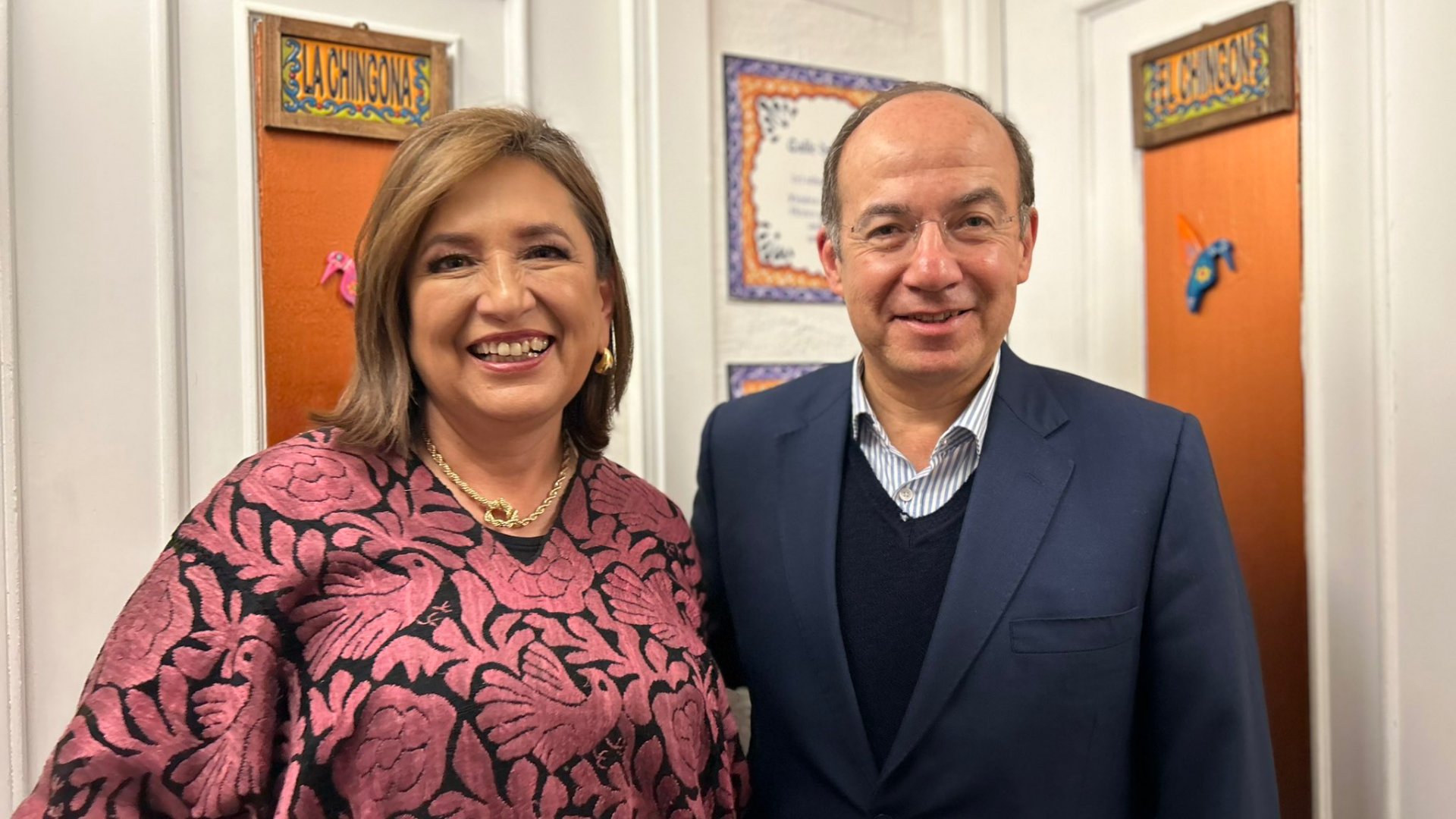 Claudia Sheinbaum: La foto de Felipe Calderón y Xóchitl Gálvez refleja que la política de seguridad del Frente es la guerra
